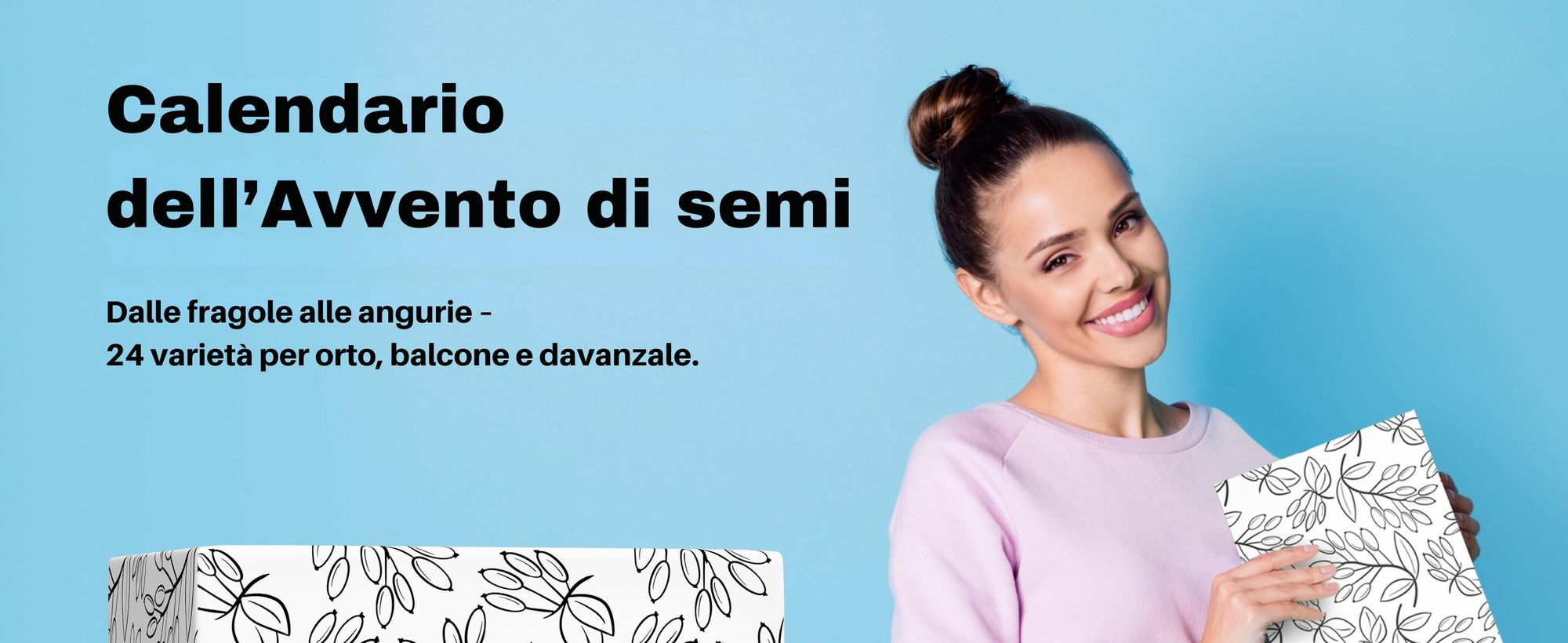 UMBRELLA® calendario avvento semi 2026, 24 tipi, verdure erbe frutta fiori