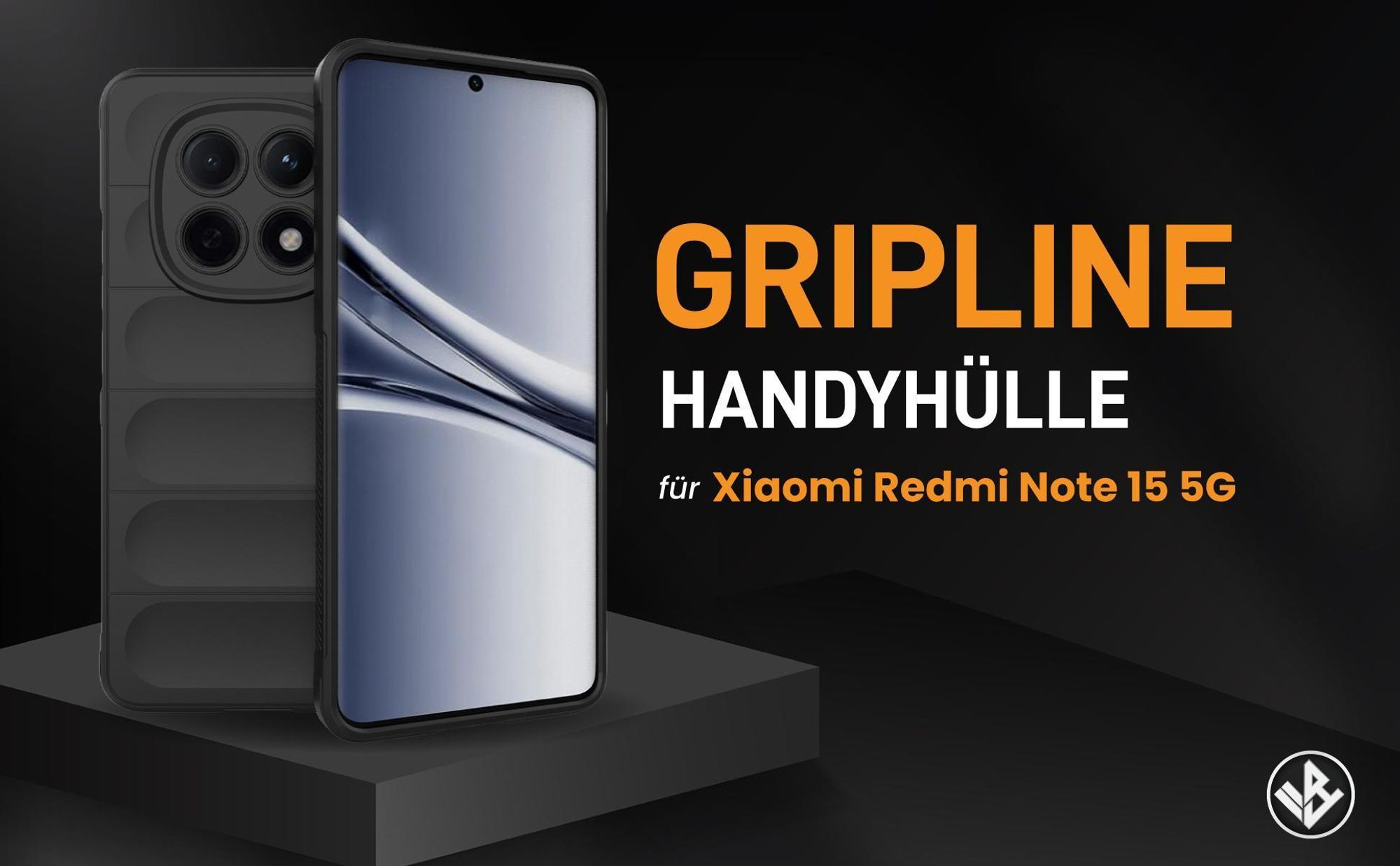 Schwarze ergonomische Grip Schutzhülle für das
