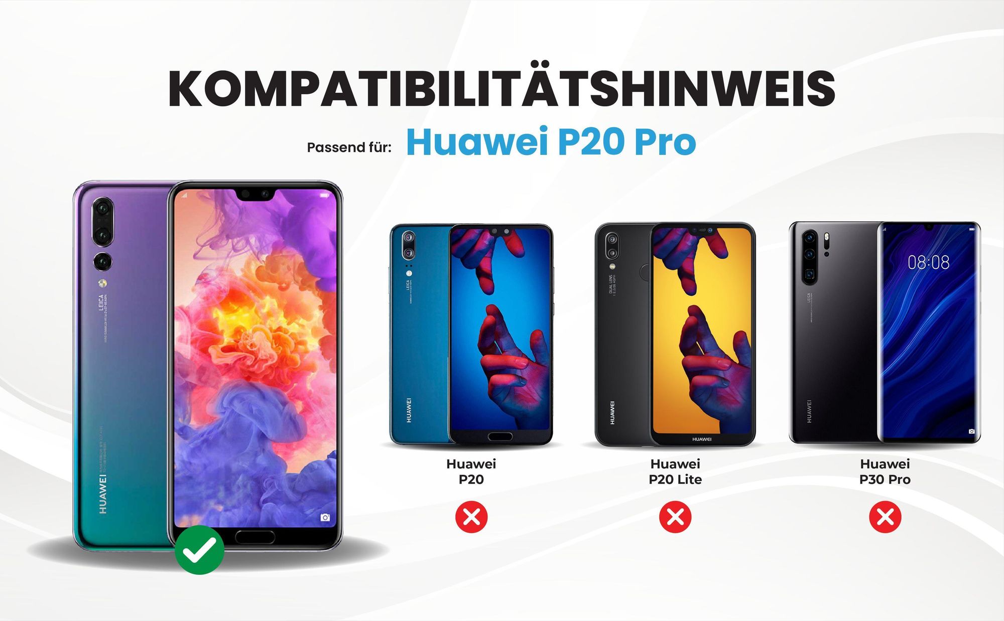 Kompatibilitätshinweise Hülle für Huawei P20 Pro