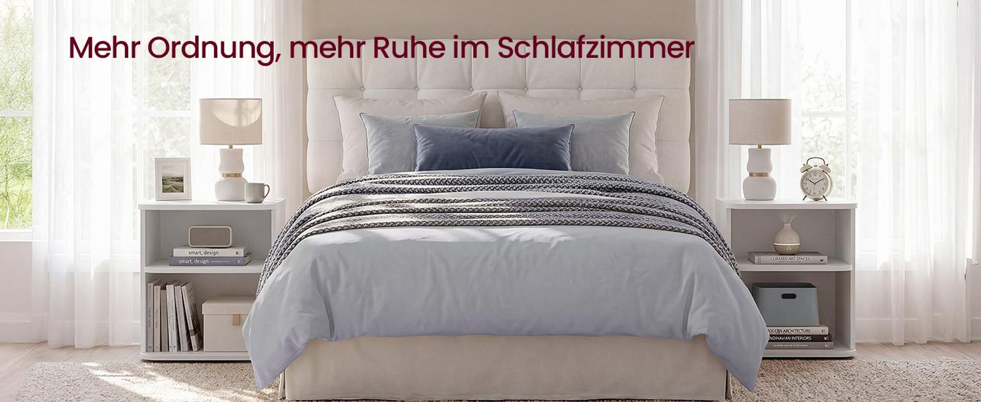 VASAGLE Nachttisch, Snapsemble – superschnelle Montage, 3 Ebenen, offen, weiß