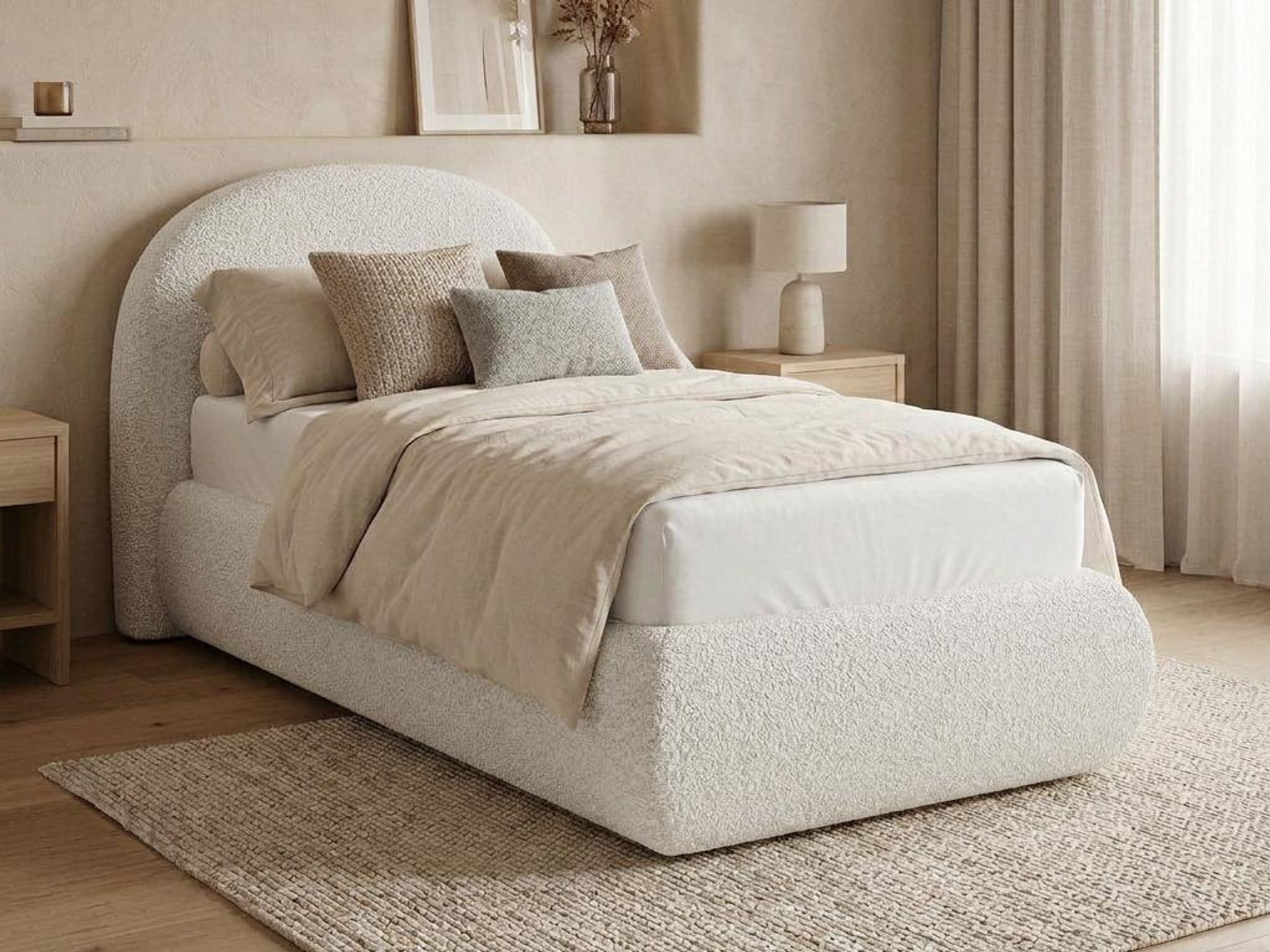MOTTI 90x200 – Polsterbett im modernen Soft-Luxury Design