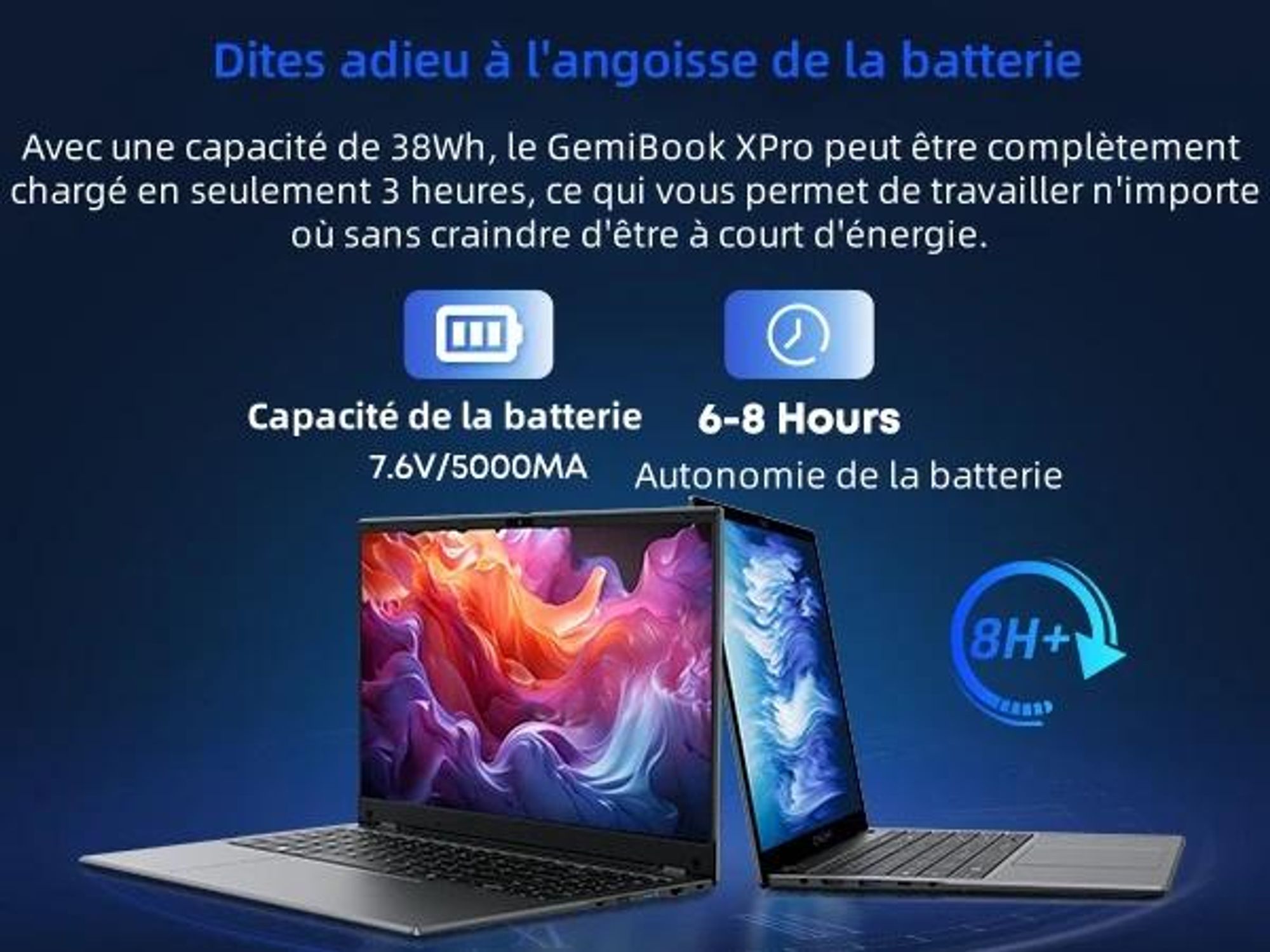 Ordinateur Portable CHUWI GemiBook XPro - Processeur Intel N100 Écran 14.1" Windows 11 8G+256G Batterie 5000mAh - Gris