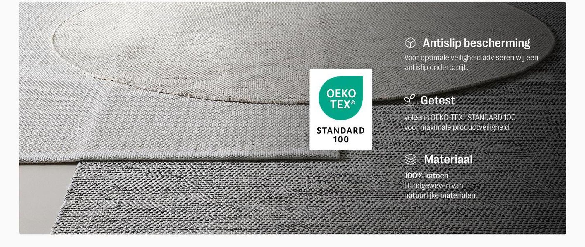 benuta tapijt woonkamer katoenen tapijt Ron Crème 120x170 cm Katoenen vloerkleed voor de woonkamer , rechthoekig