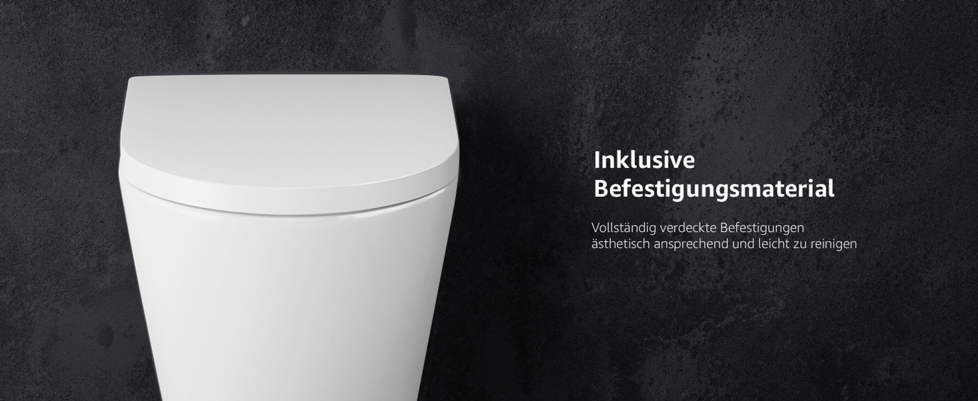 AM.PM Design Hänge-WC spülrandlos Toilette inkl. WC Sitz mit Softclose Absenkautomatik