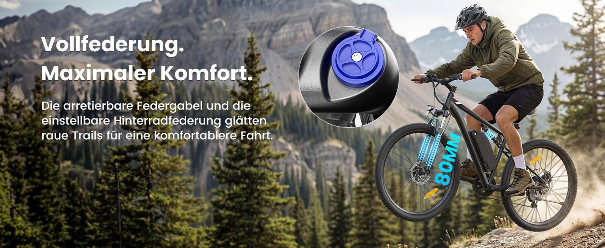 Touroll U3 Pro E-Bike 29 Zoll, 850W Motor, 70Nm, 720Wh Akku, Vollfederung, hydraulische Scheibenbremsen, Shimano 7-Gang