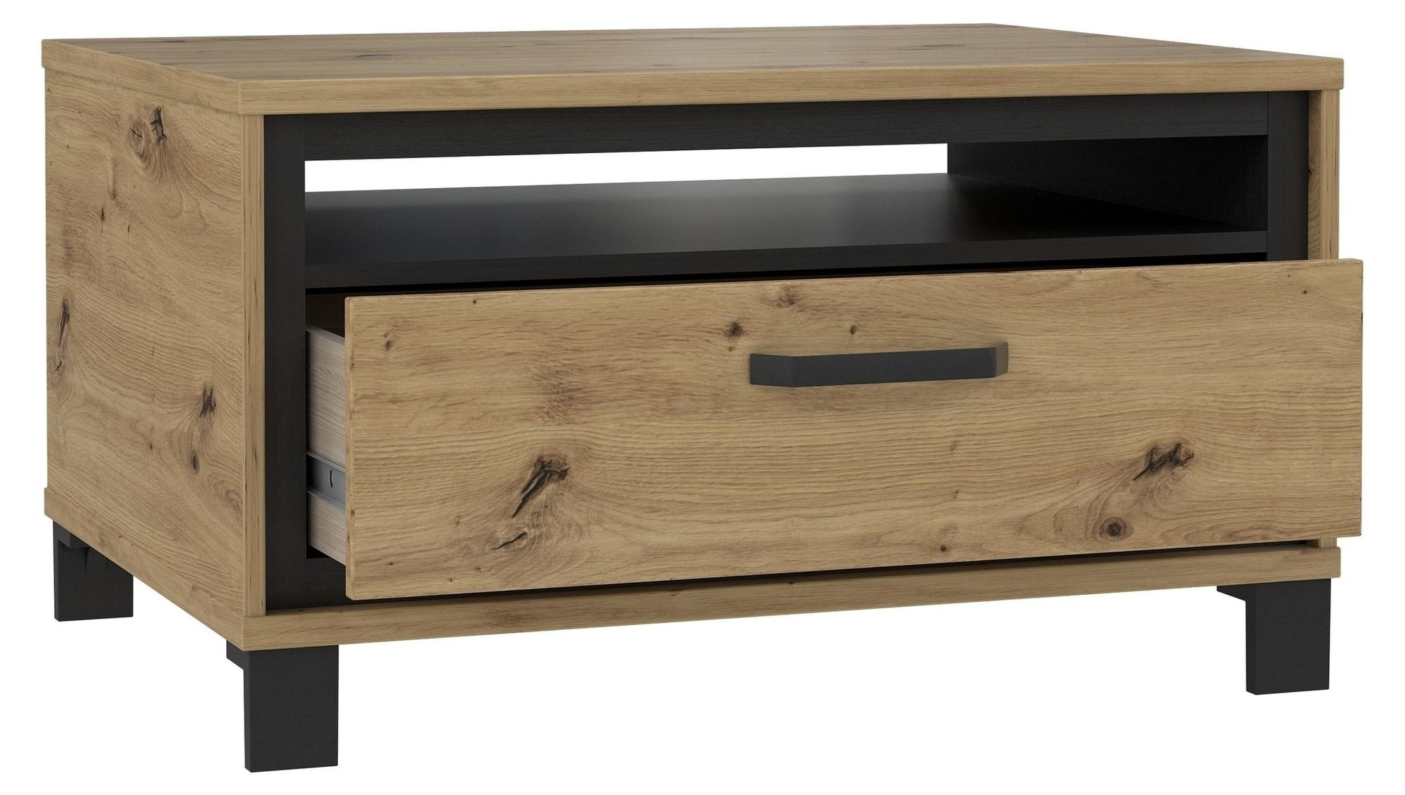 TRONDHEIM Couchtisch – Industrial-Couchtisch mit Stauraum und 40 kg Oberboden-Belastbarkeit