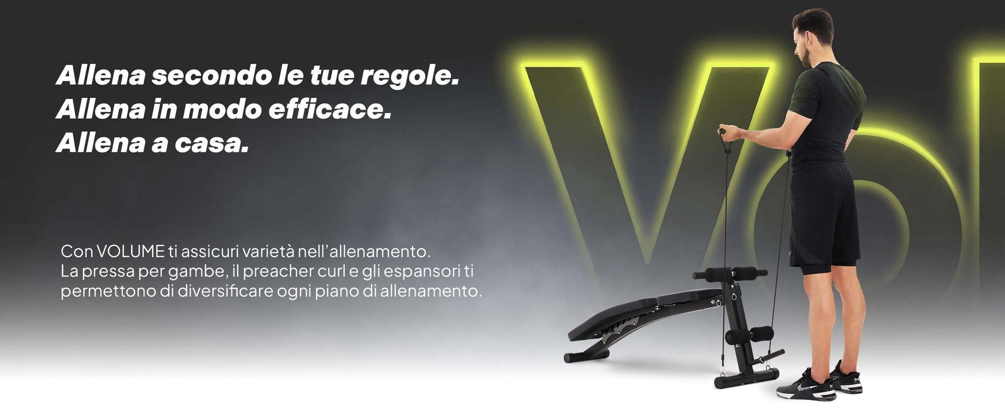 Panca multifunzione Zipro Volume con panca leg press e bicep curl per l'allenamento di tutto il corpo, panca regolabile, nera, portata 230 kg