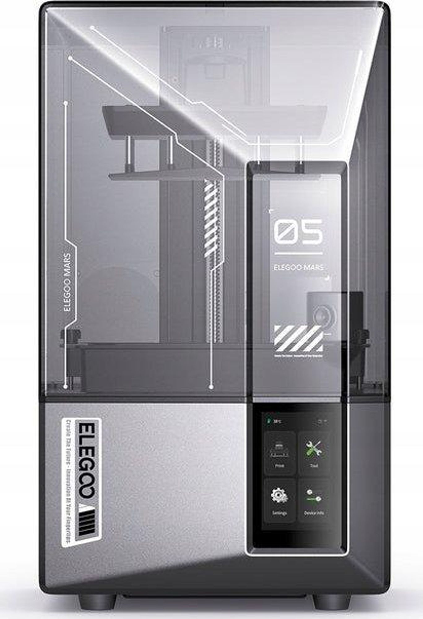 Elegoo Mars 5 Ultra, Stereolithografie (SLA), WLAN, USB Anschluss, Sichtfenster