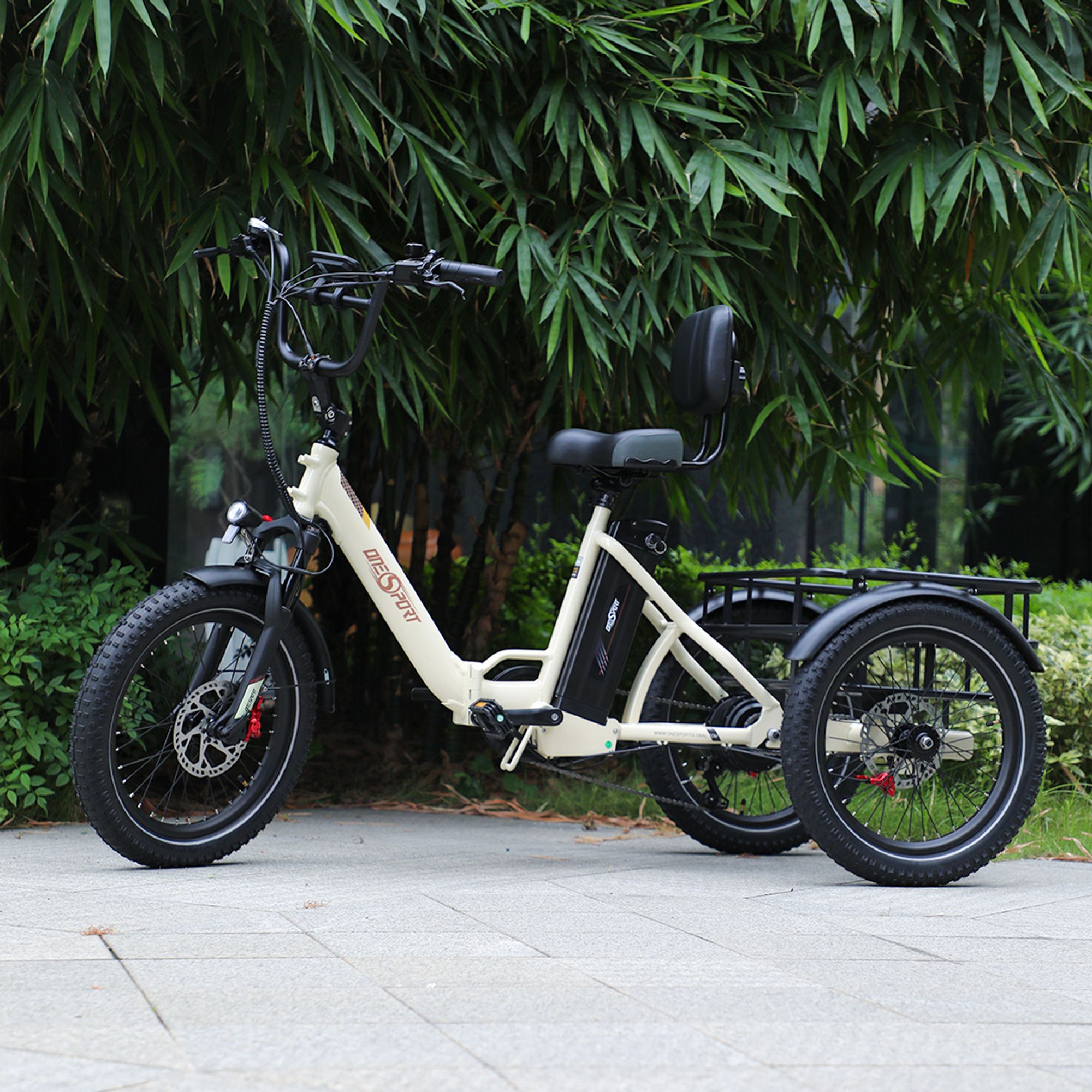 20 Zoll*3.0 Elektro-Dreirad 18Ah MIT Korb E-Bike Lastenfahrrad E-Bike Klappräder Bafang Motor Aluminium 180KG Drehmomentsensor Rückwärtsfahfunktion