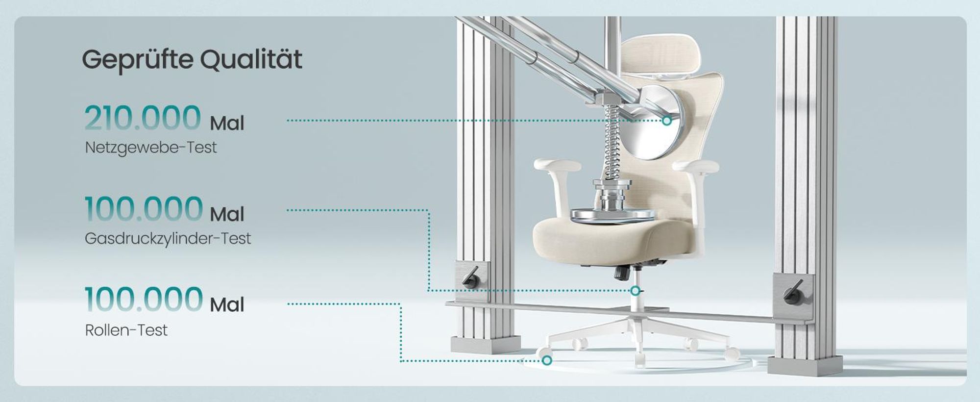 SONGMICS Bürostuhl, ergonomischer Schreibtischstuhl, Computerstuhl, Netzstuhl, verstellbare Lendenstütze und Kopfstütze, höhenverstellbar, beige