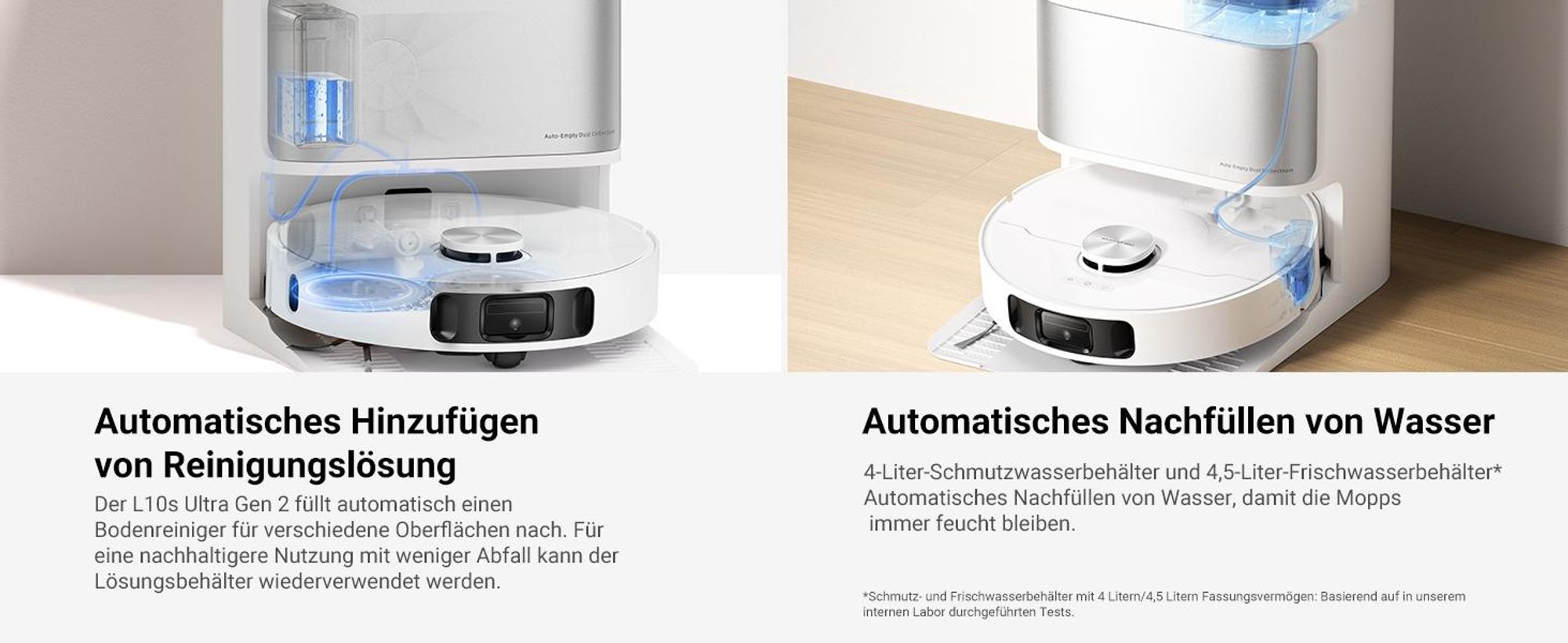 Dreame L10s Ultra Gen 2 Saugroboter mit Wischfunktion,MopExtend™ RoboSwing-Technologie, 10.000 Pa Vormax™-Saugkraft,vollautomatischer Basisstation