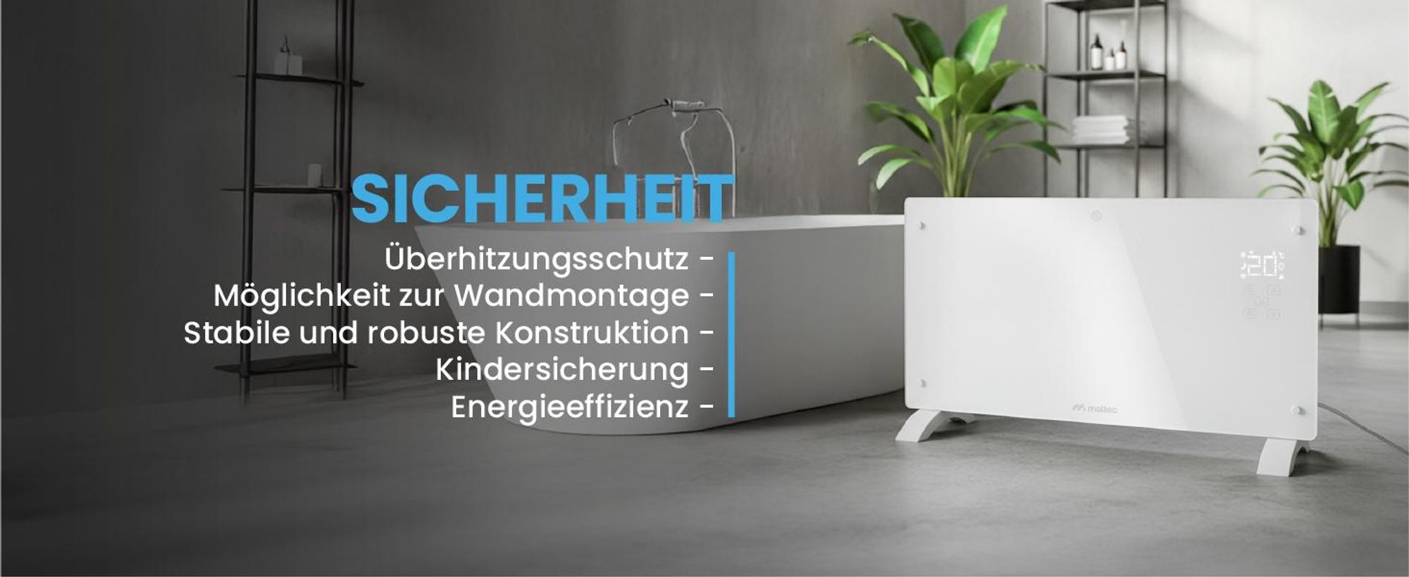 Konvektorheizung mit Fernbedienung Heizgerät