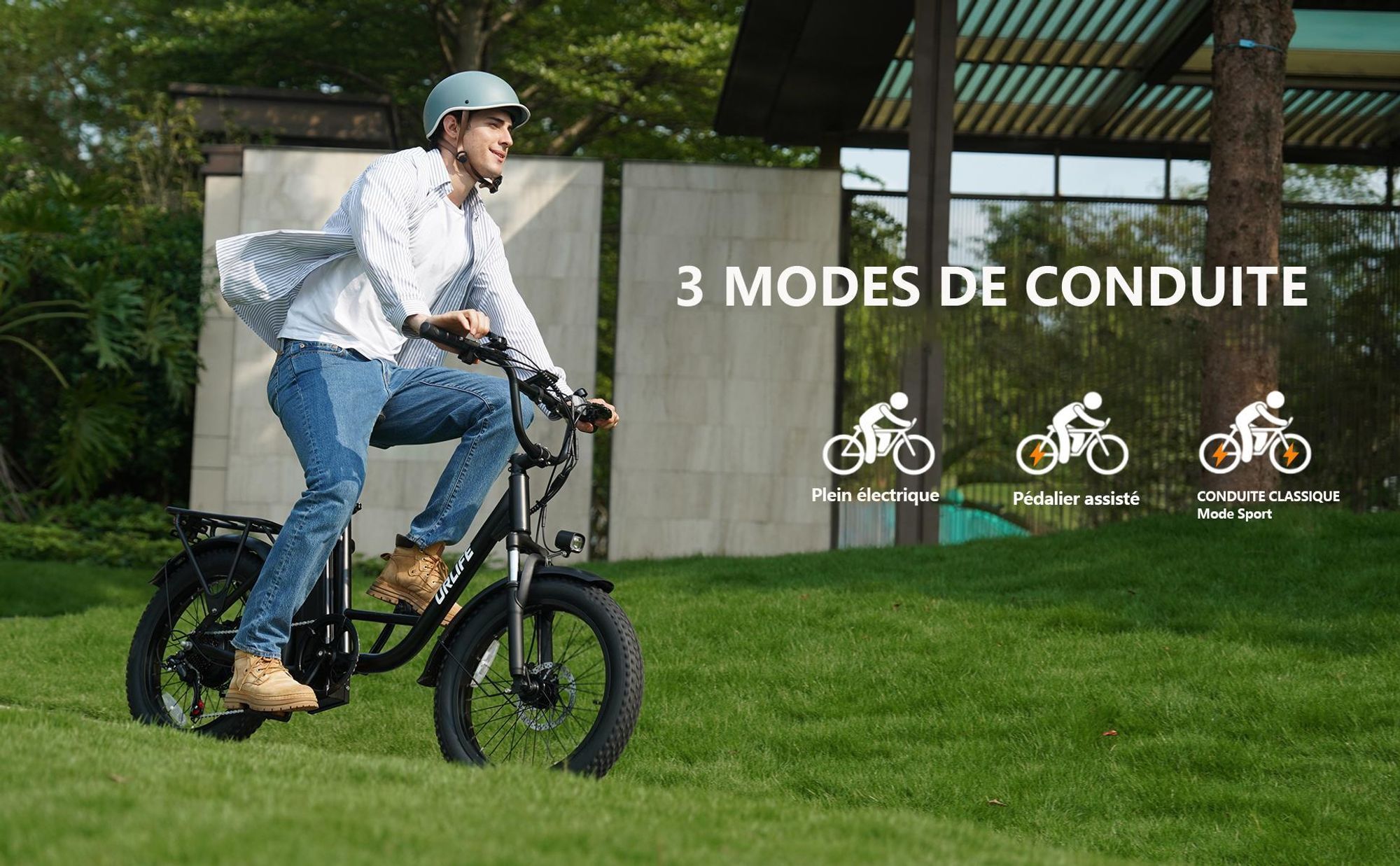 Vélo Électrique URLIFE E20 - Moteur 250W Batterie 48V 13Ah Pneus De 20 Pouces Freins à Disque - Vert