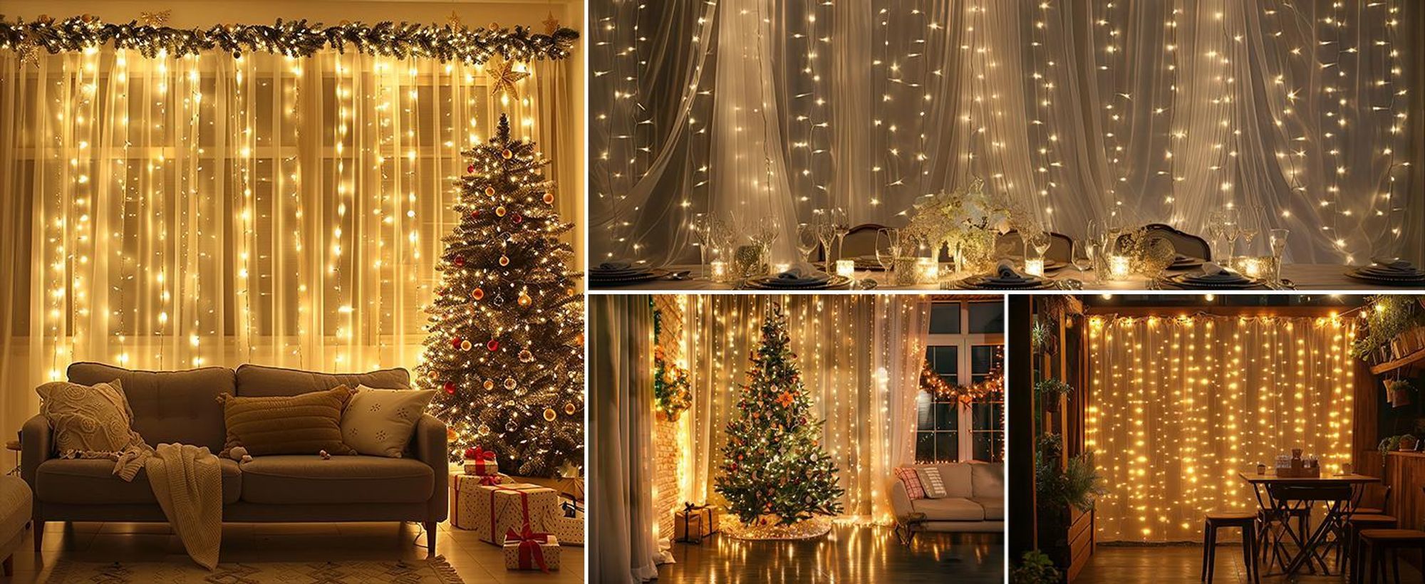 Salcar 3m 300 LED Lichterkette Lichtvorhang Fenster 8 Lichtmodi Innen Weihnachtsdeko LED Home Party Warmweiß