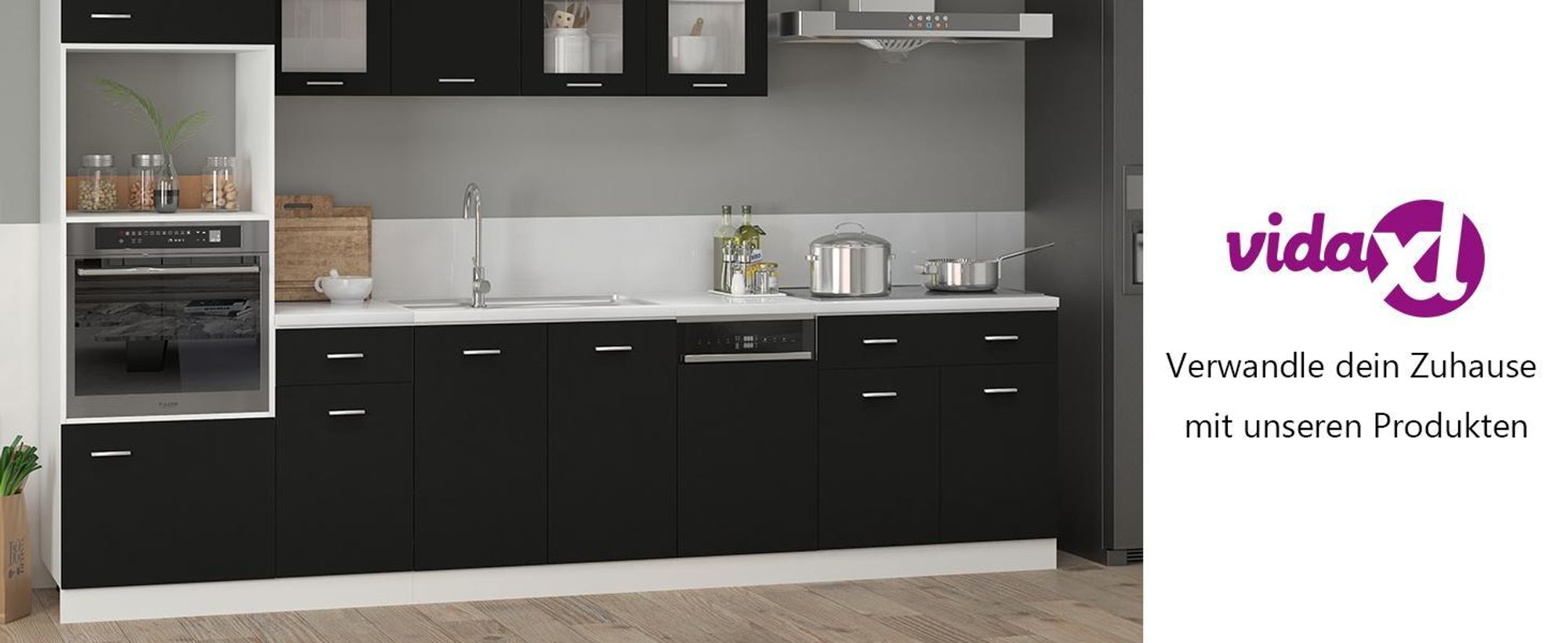 vidaXL Schubunterschrank Lyon Schwarz 80x46x81,5 cm Holzwerkstoff