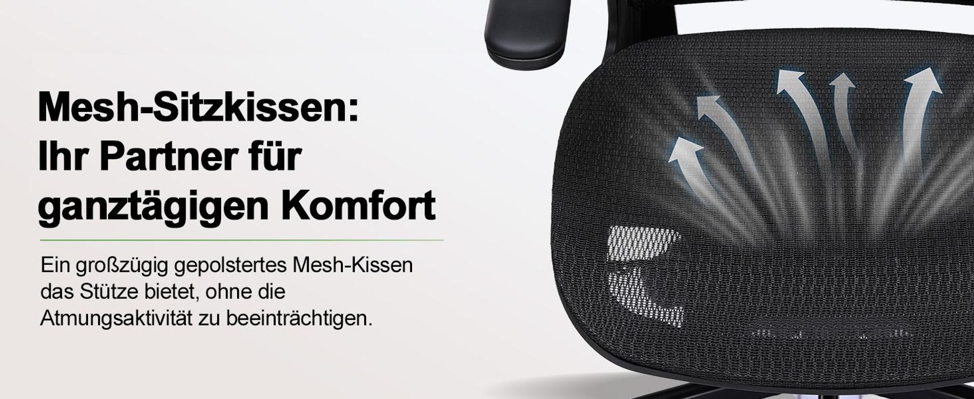 COMHOMA Bürostuhl Ergonomisch, Schreibtischstuhl mit Verstellbarer Kopfstütze, Armlehnen, Lendenwirbelstütze, Wippfunktion, Chefsessel aus Mesh, 150kg