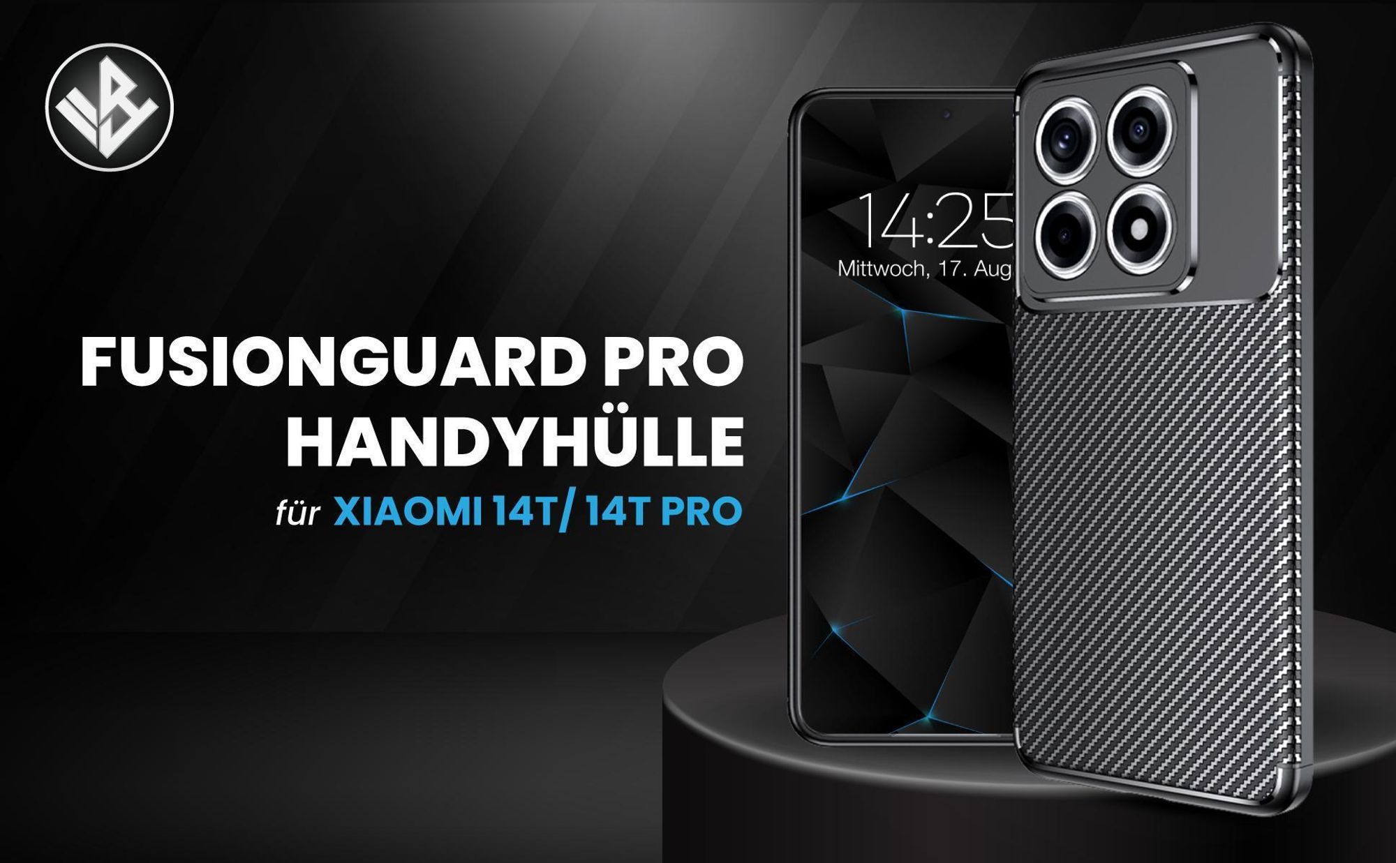 Schwarze ergonomische Schutzhülle für das Xiaomi 14T Pro