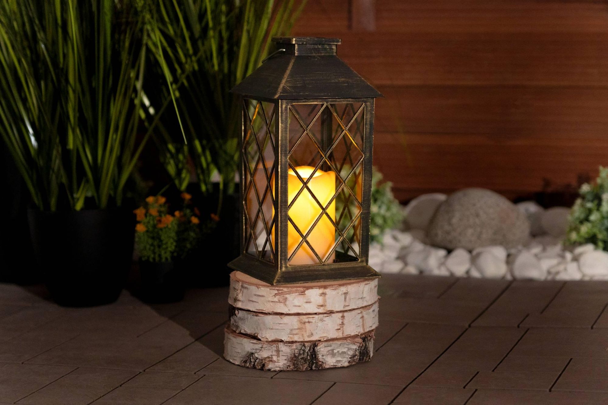 LUMILED 4x Solarlaterne für Außen Solar Laternen Draußen LED Glas Laterne Solarleuchte mit Kerze Flacker Effekt Kerze IP44 Vintage Patina