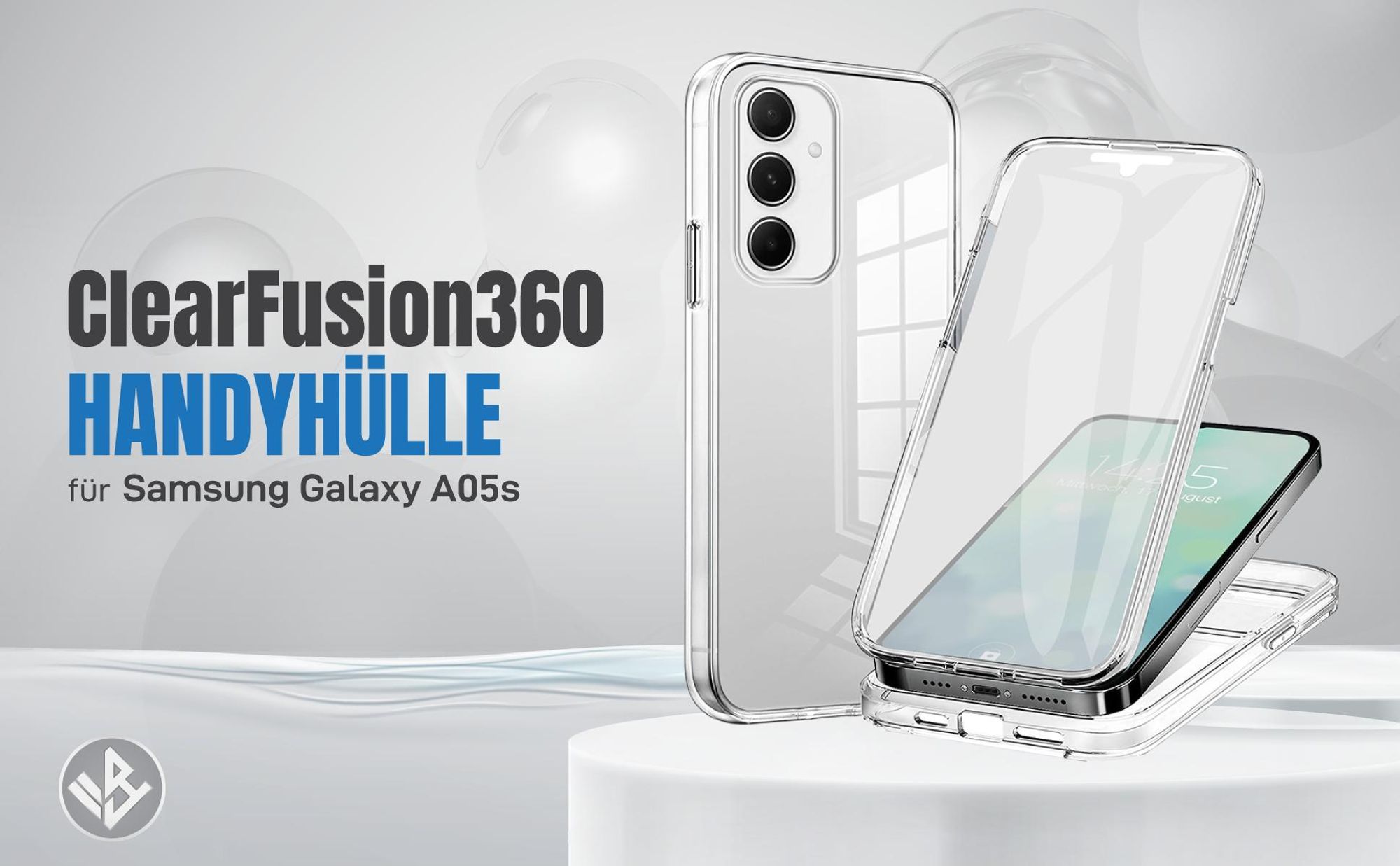 Transparente 360 Grad Hülle für Samsung Galaxy A05s mit Kameraschutz