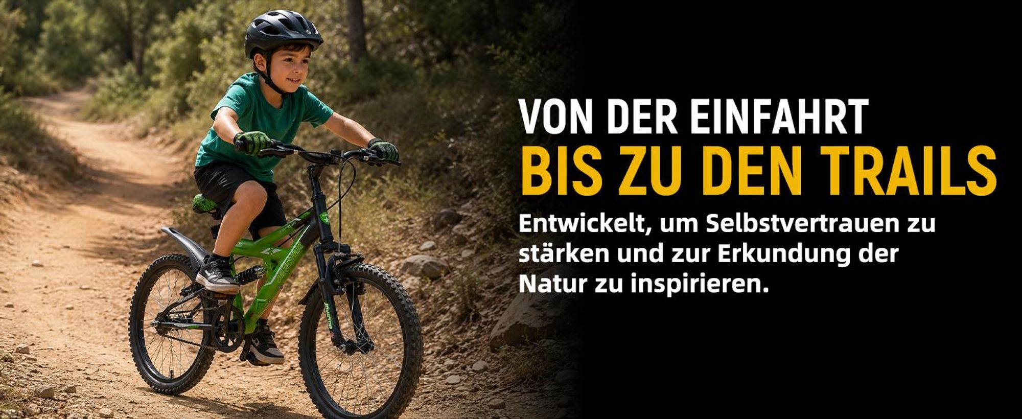 HILAND Contender 20 Zoll Kinder-Mountainbike Vollfederung Jungen Mädchen, Kinderfahrrad mit Schutzbleche und Handbremse, Schwarz