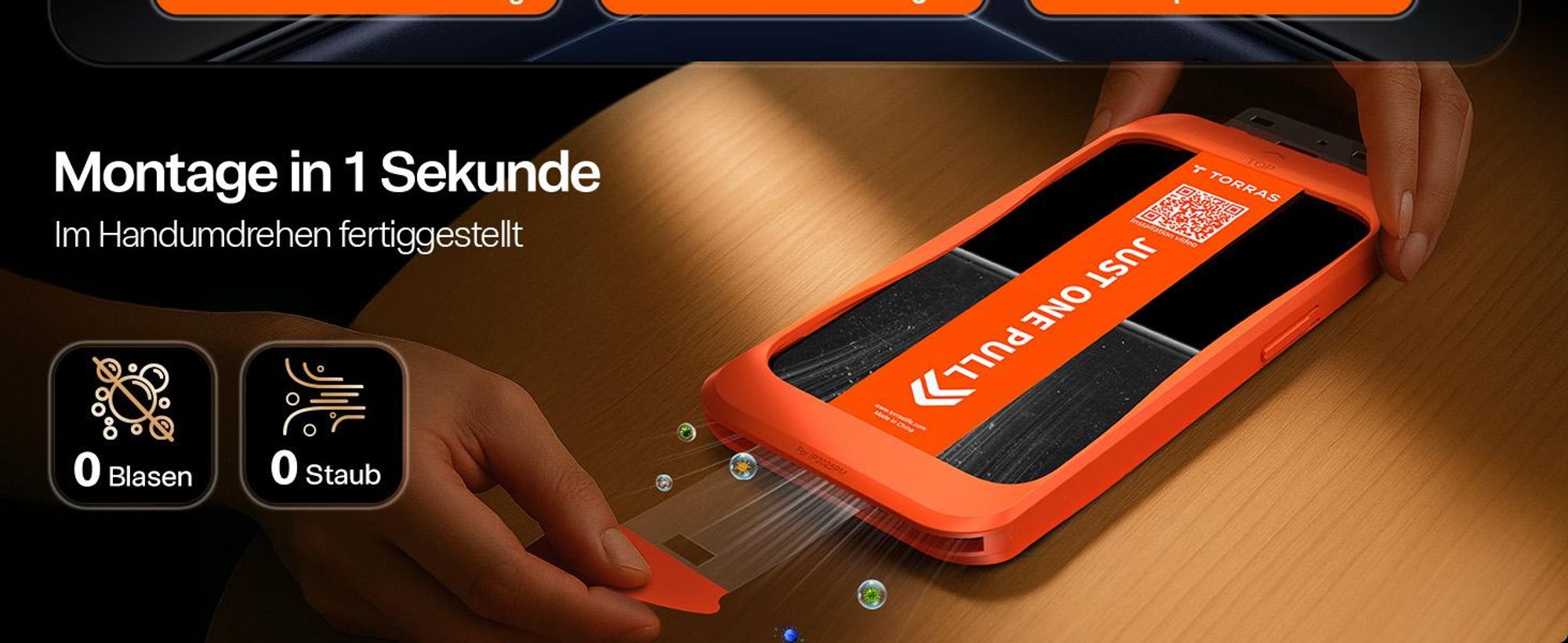 TORRAS für iPhone 17 Pro Max für Panzerglas Sichtschutz 9H Stoßfest Schutzfolie Anti-Spy Anti-Fingerabdruck 0 Blasen Folie Einfache Montage