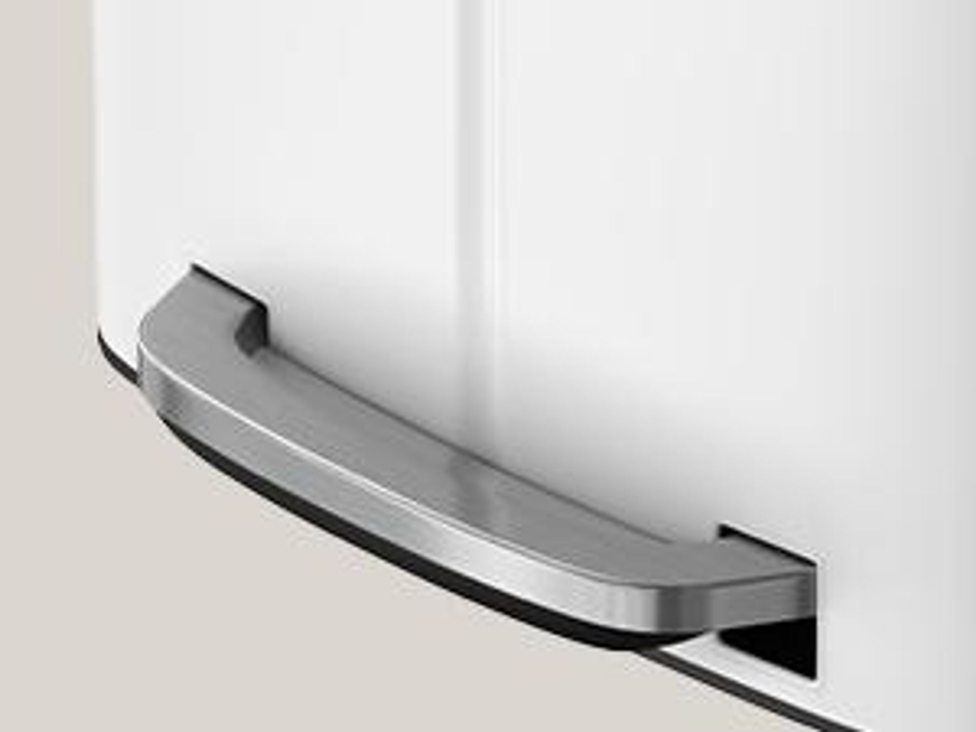 SONGMICS Mülleimer Küche, Treteimer, 2 x 20 L, Mülltrennsystem 2 Fächer, Weiß
