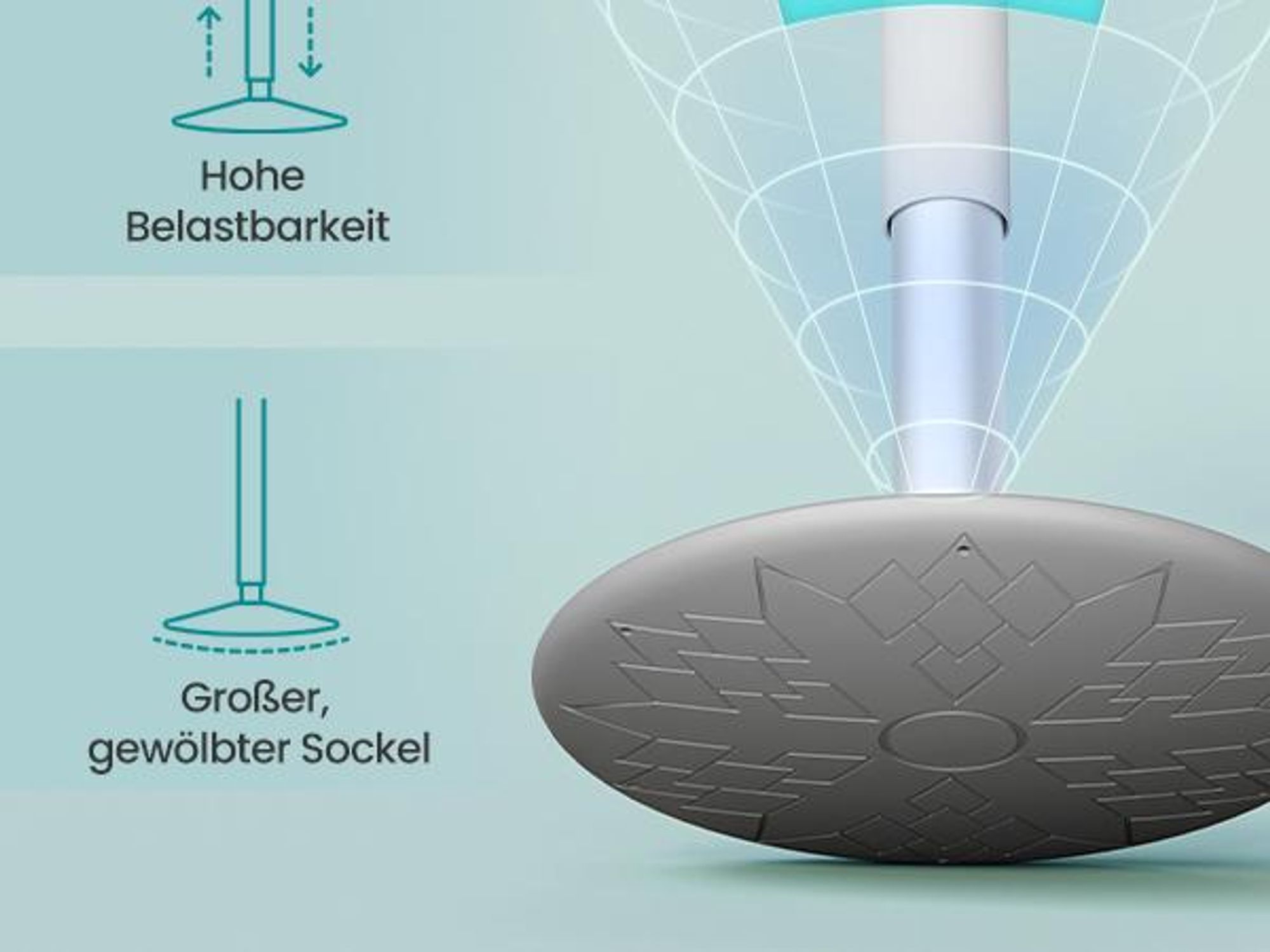 SONGMICS Hocker, Stehhocker, Stehstuhl mit Schwingeffekt, höhenverstellbar 48-65,5 cm, Anti-Rutsch-Sockel, drehbarer Sattelsitz, aktive Sitzhaltung