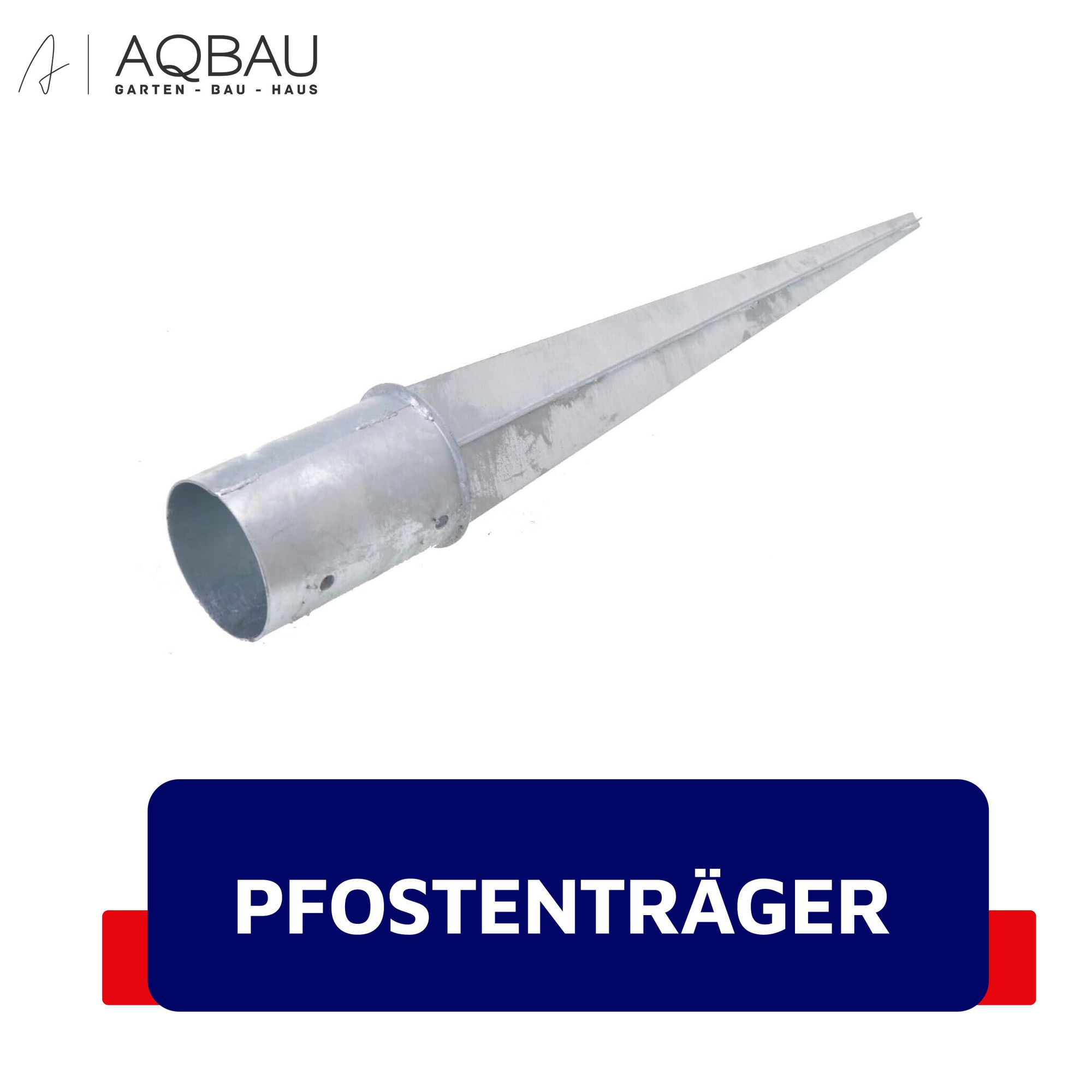Aqbau® Einschlaghülse Rund Ø 80 Pfostenträger Bodenanker Einschlaghülsen Einschlagbodenhülse Bodenhülse Pfostenträger zum Einschlagen Feuerverzinkt