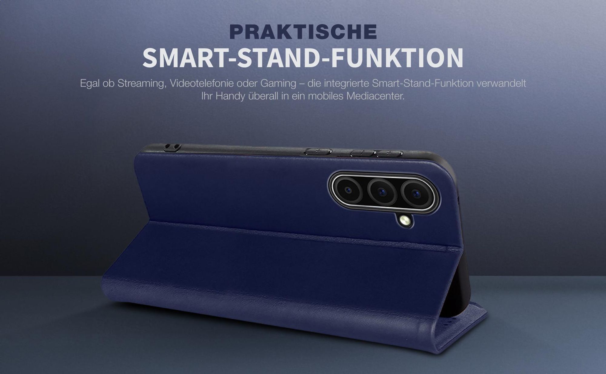 Fliphülle aus Leder für das Samsung Galaxy A56 5G mit Smartstand Funktion