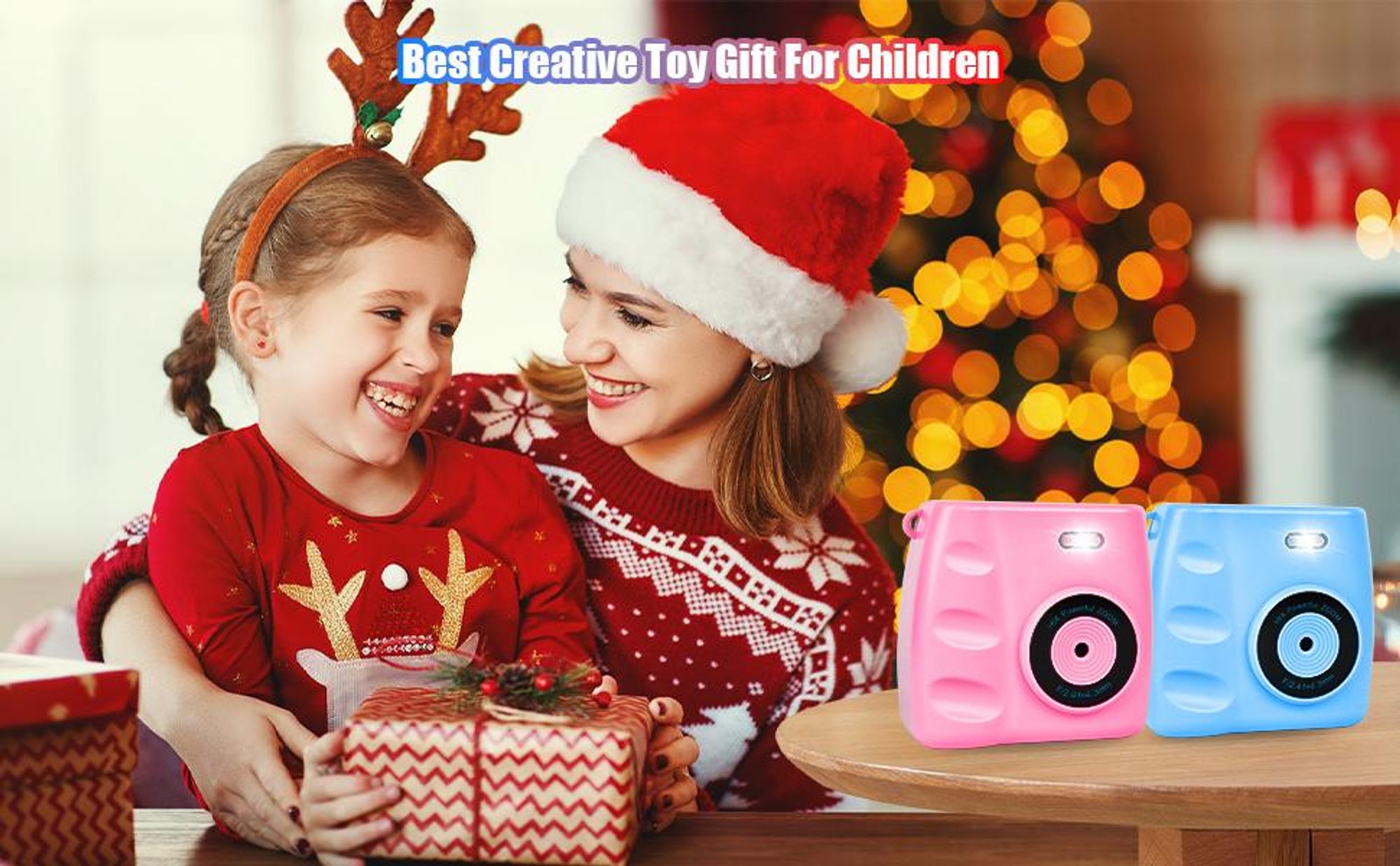 Kinderkamera, Sofortbildkamera, DigitalKamera, 1080P 2,4 Zoll Bildschirm, mit 3 Rollen Druckpapier&32GB Karte, Geschenk für Kinder