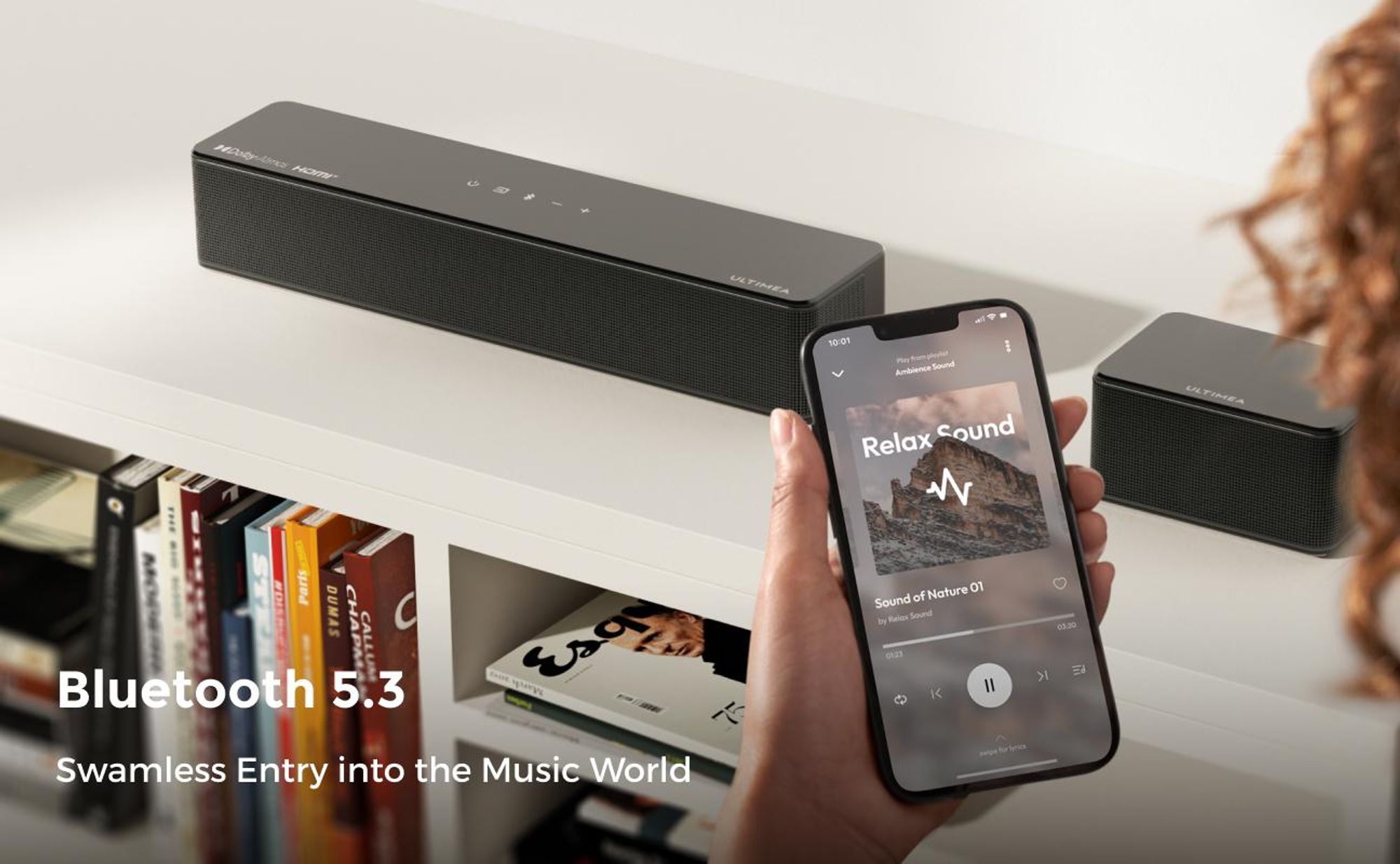 ULTIMEA 7.1 Dolby Atmos Soundbar für TV, Heimkino Sound Surround System, Poseidon D80 Boom