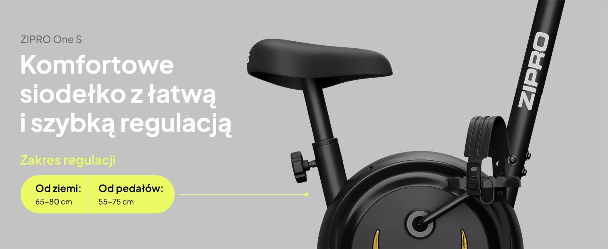 Rower treningowy Zipro One S Gold – kompaktowy rower fitness do użytku domowego Cichy rower treningowy z pomiarem tętna, komputerem LCD i uchwytem na tablet Design Edition