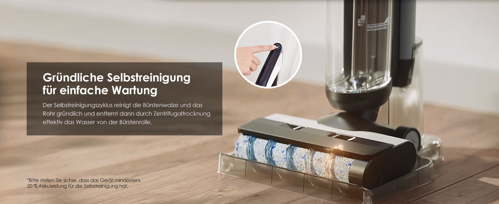 Tineco Floor One S5 Smart Nass Trockensauger mit iLoop Technologie, Nass und Trockensauger Kabellos mit Dual-Tank Selbstreinigung LED Anzeige