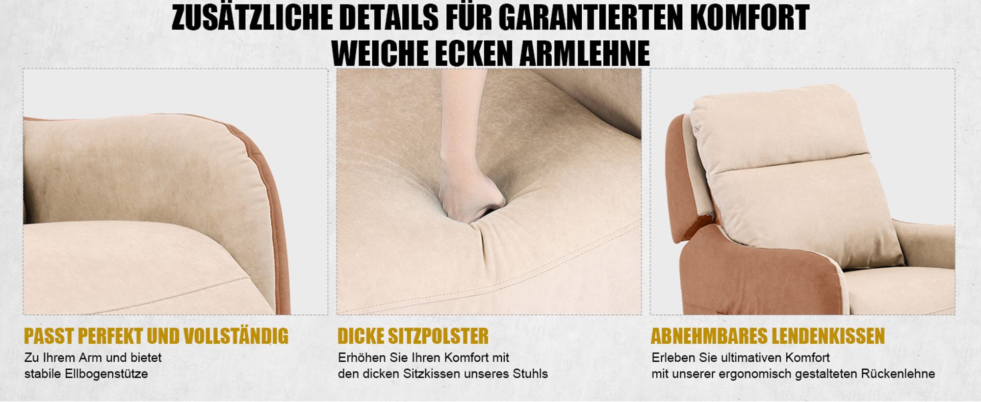 COMHOMA Elektrischer Relaxsessel Massagesessel mit Power Lift, mit SL-Massagefunktion, Ruhesessel Fernsehsessel Fernbedienung mit USB-Anschluss für Se