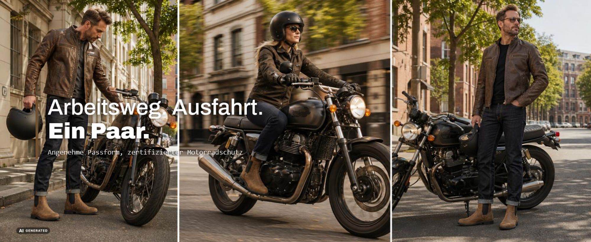 Bogotto Chelsea Motorrad Stiefel, schwarz, 45