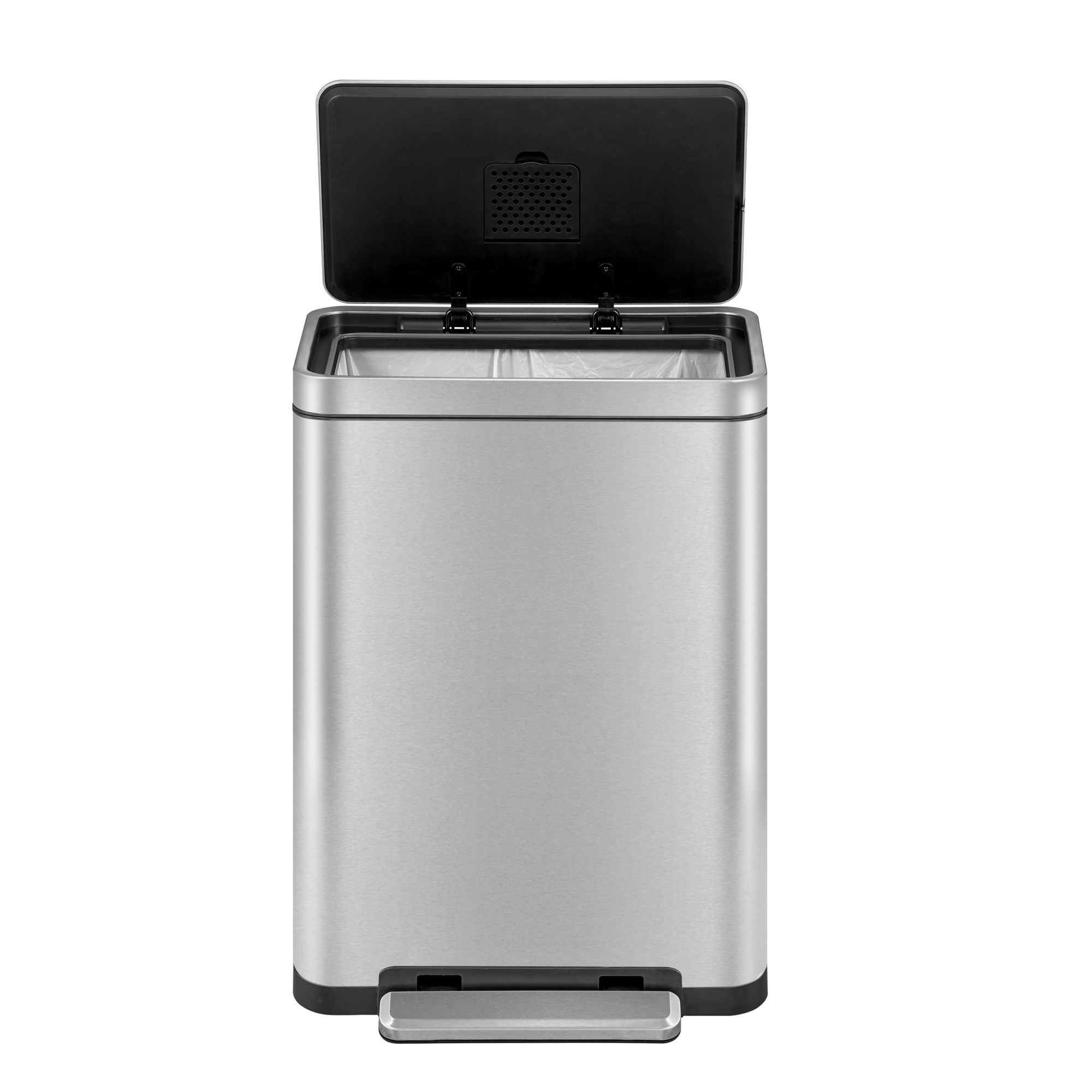 EKO - X-Cube Poubelle à pédale 45 litres - Stainless steel Polypropylene - Matt Edelstahl