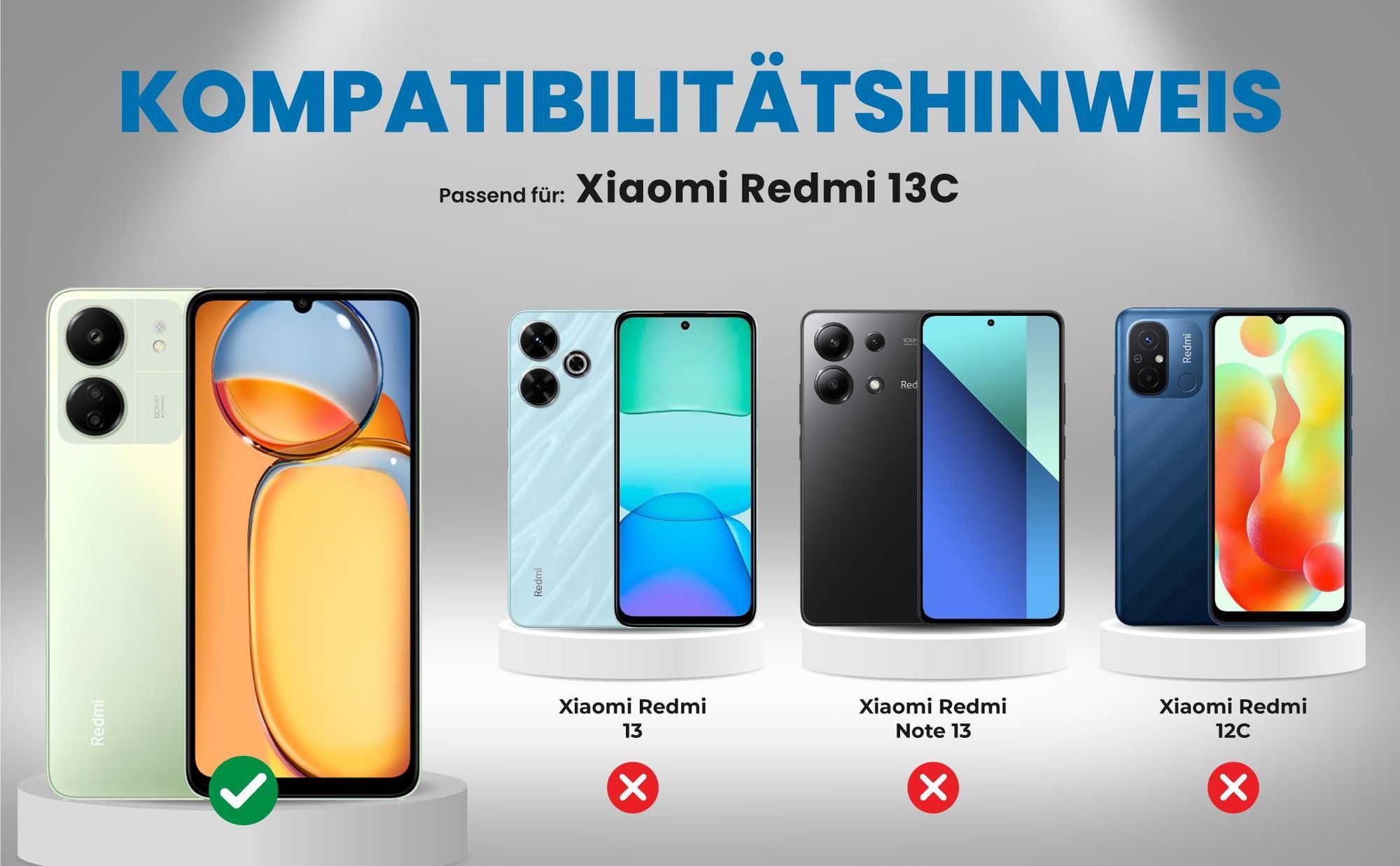 Kompatibilitätshinweise Hülle für Xiaomi Redmi 13C