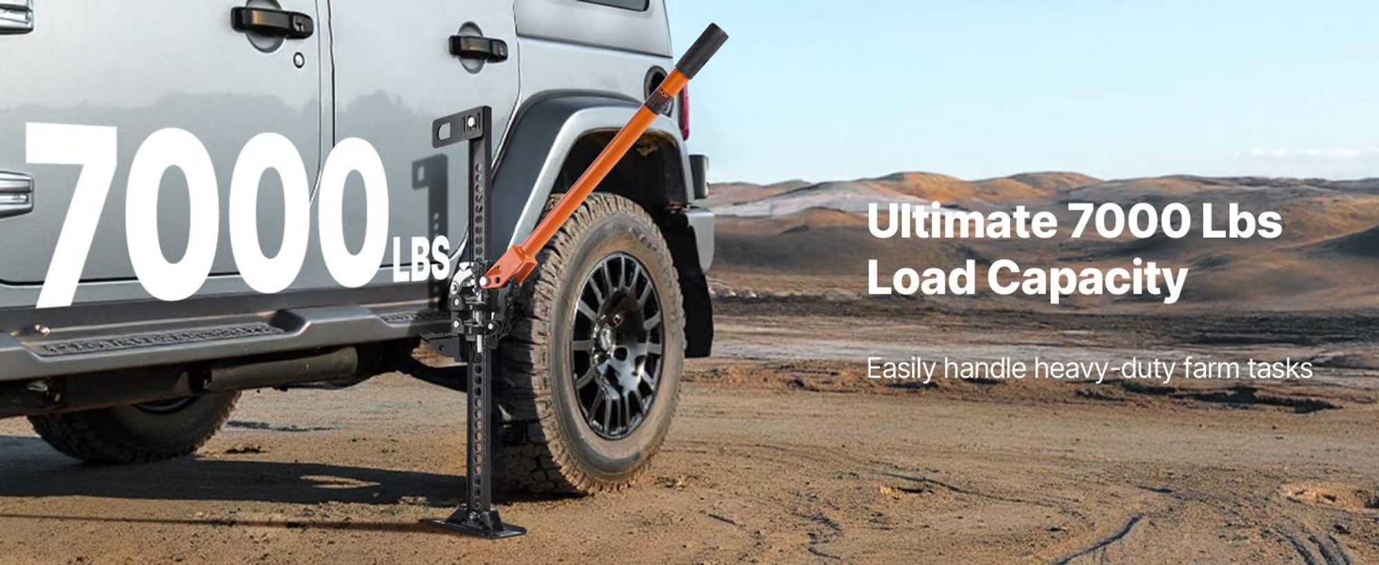 VEVOR Farm Jack mit Basis, 122 cm Utility Hochhub Farm Jack, 3,18 Tonnen Tragfähigkeit Ratschenschraubenzangen für Offroad-Nutzung, Schwerlast-Hubzangen mit 130,1-1079,5 mm Hubbereich für Traktor, Lkw, SUV, 36 Zoll
