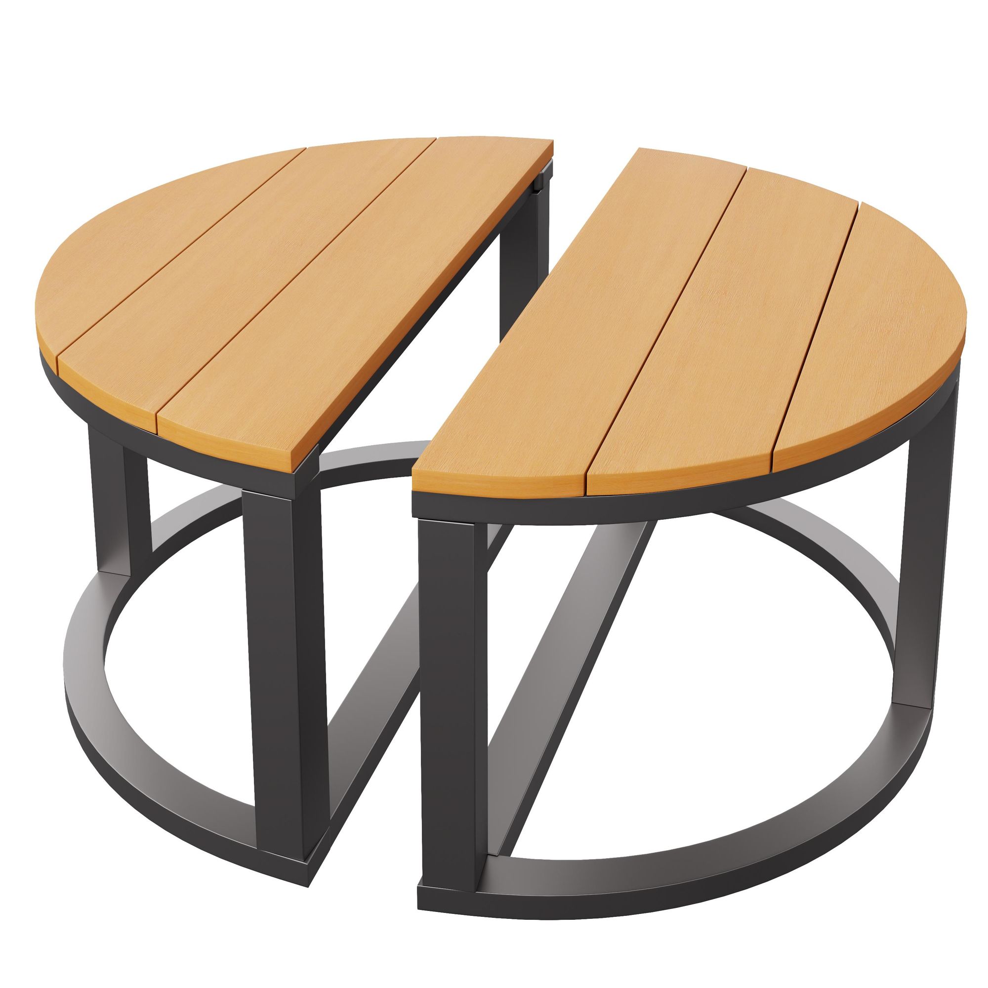 Flieks Gartenmöbel-Set 7-tlg., Gartenlounge-Set mit 4 Ecksofas und 3 Tischen, Sitzgruppe Balkonmöbelset für 4-6 Personen, Sofagarnitur Grau