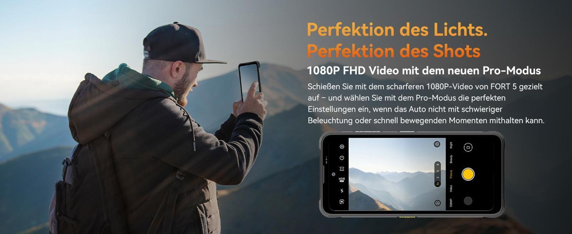 Blackview FORT 5  incl Aurabass1,AI Outdoor Handy,36(12+24)+256GB, 6,78" HD,120 Hz,NFC,IP68 und IP69K,108 MP Hauptkamera, Android 16,5000 mAh