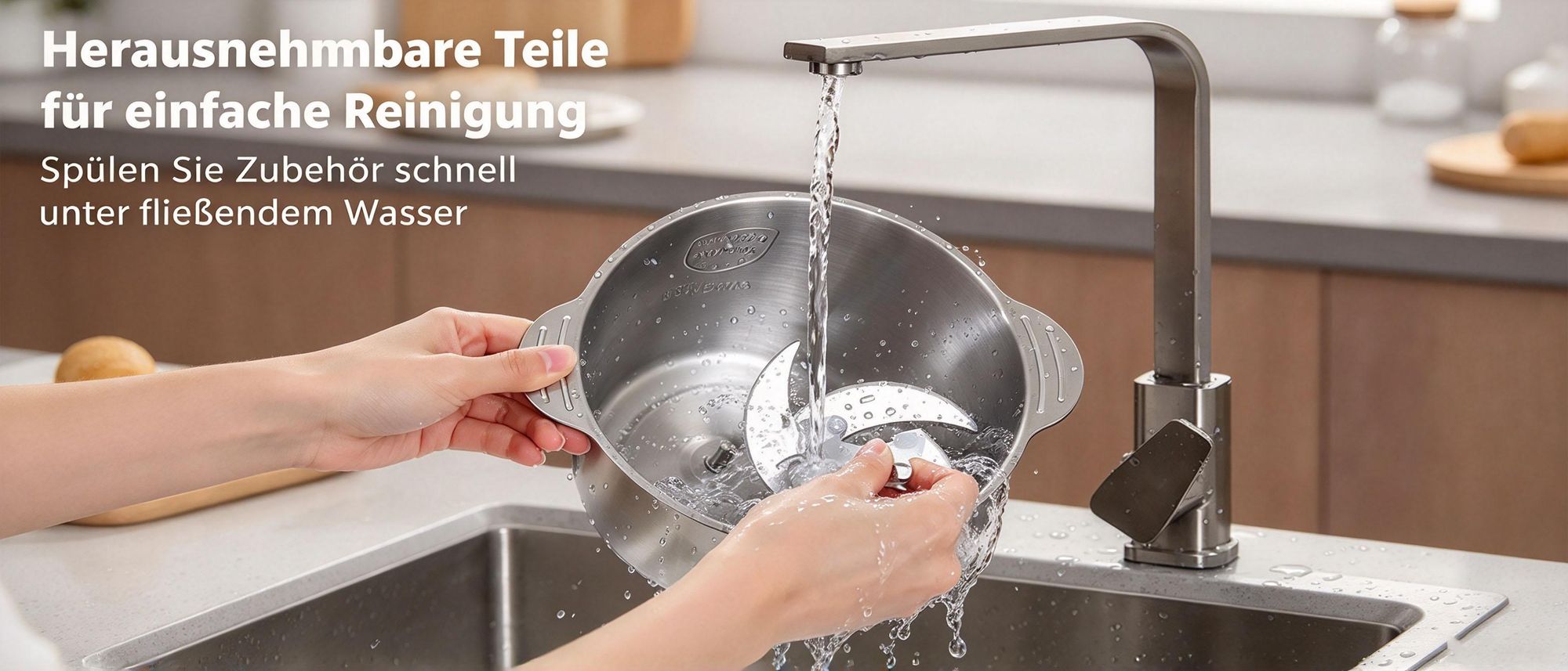 Juksun Zerkleinerer, 500W Universal Zerkleinerer, Gemüseschneider 5L , Multizerkleinerer, Küchengerät für Fleisch, Zwiebeln, Babynahrung