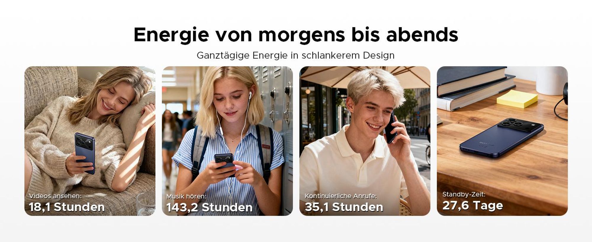 DOOGEE Note56 Plus Smartphone Handy, Android 16, 6,56" 90Hz, 6150mAh Akku, 48GB+256GB, 4G, 50MP, NFC, Fingerabdruck, Gesichtserkennung, ohne Vertrag