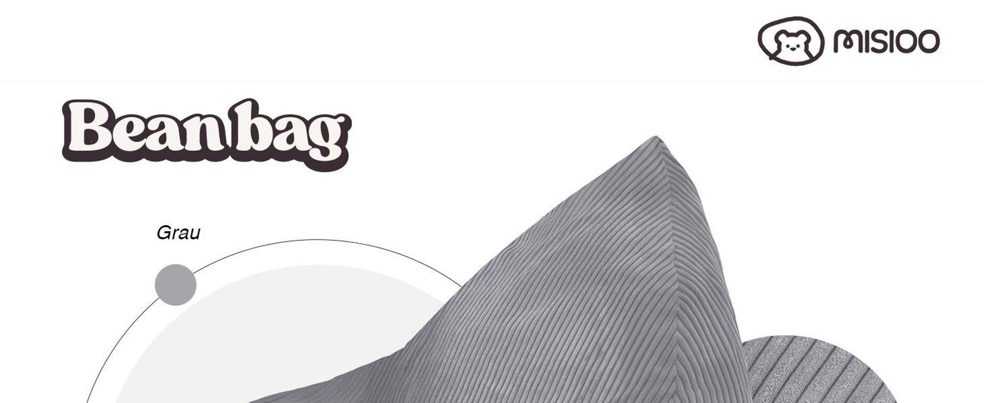 MISIOO Kinder Sitzsack Premium - Ergonomischer - Ab 12 Monaten - Bequeme Sitzsäcke fürs Kinderzimmer - Sitzsack mit Leichter Styroporfüllung