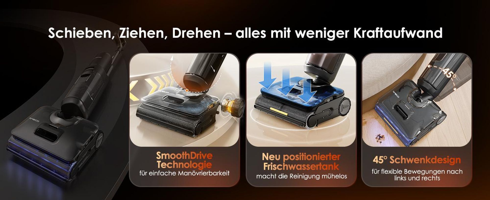Flexibilität Schieben, Ziehen, Drehen – alles mit weniger Kraftaufwand