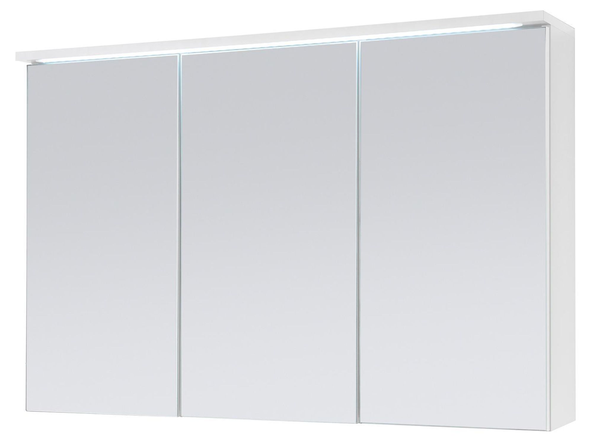 Kirkja I Spiegelschrank – Bad-Spiegelschrank mit LED-Beleuchtung und 3 Spiegeltüren