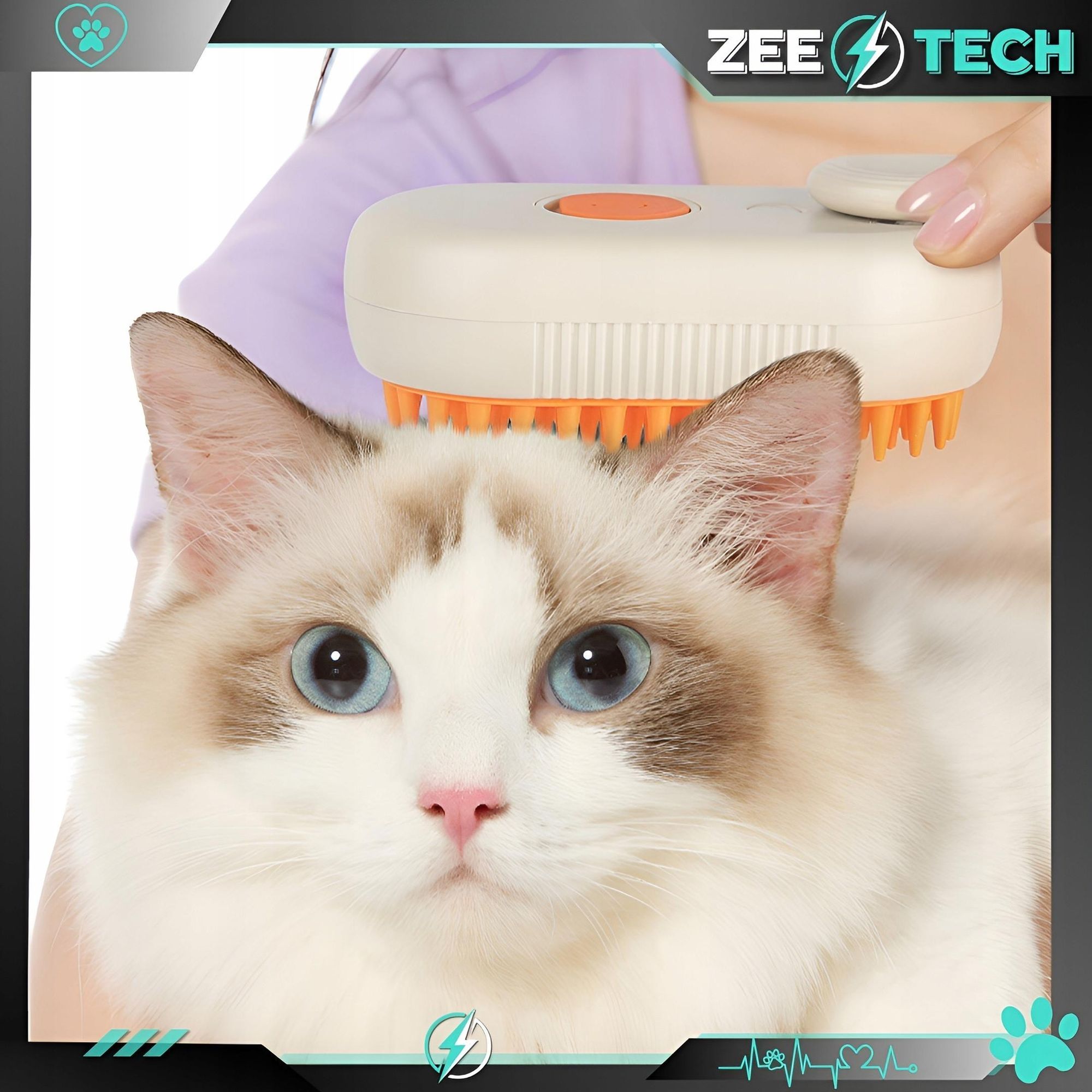 Dampfbürste Für Katzen Hunde Tiere Massager Kamm Elektrisches Fell