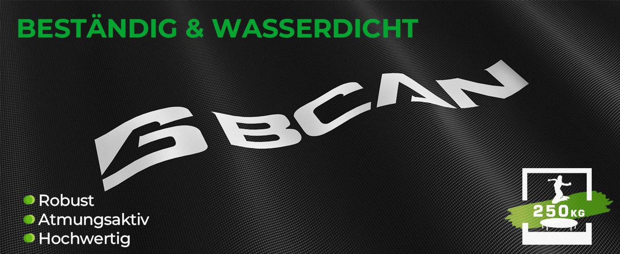 BCAN Fitness Trampolin Indoor Ø 122 cm, Trampolin Erwachsene bis 250 kg, Bodentrampolin mit verstellbarem T-Griff & 42 Gummiseilen