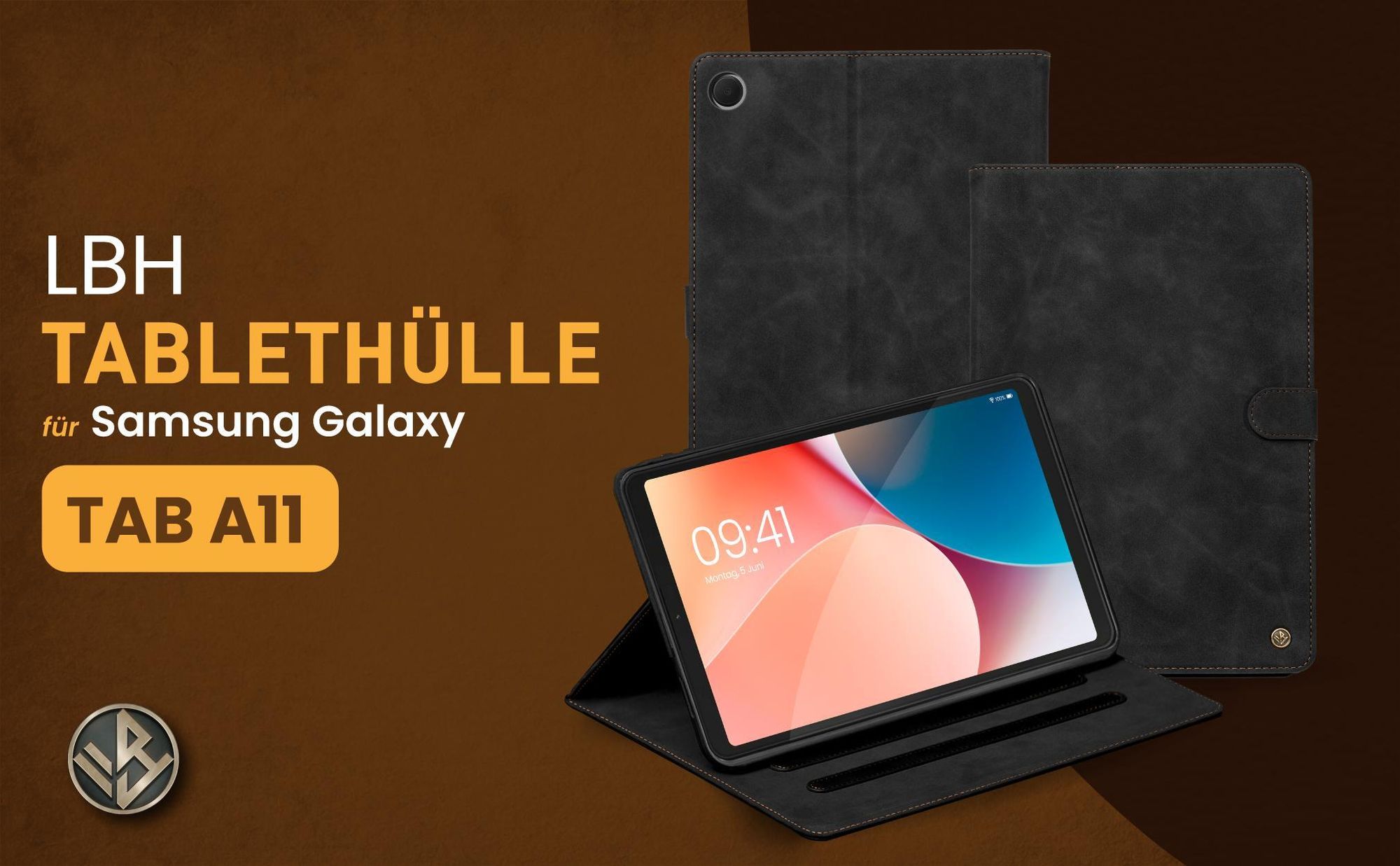 LBH Tablet Schutzhülle für Samsung Galaxy Tab A11 2025 11 Zoll Cover Case Schutz Tablet Farbe: Schwarz