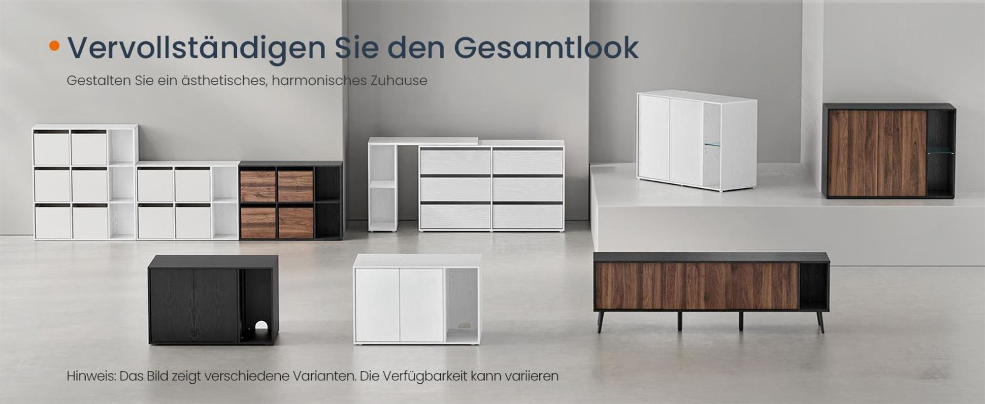 SONGMICS HOME Katzentoilette Push-to-Open Türen, werkzeuglose Montage, für große Katzen, Katzenklo-Schrank Ebenholzschwarz