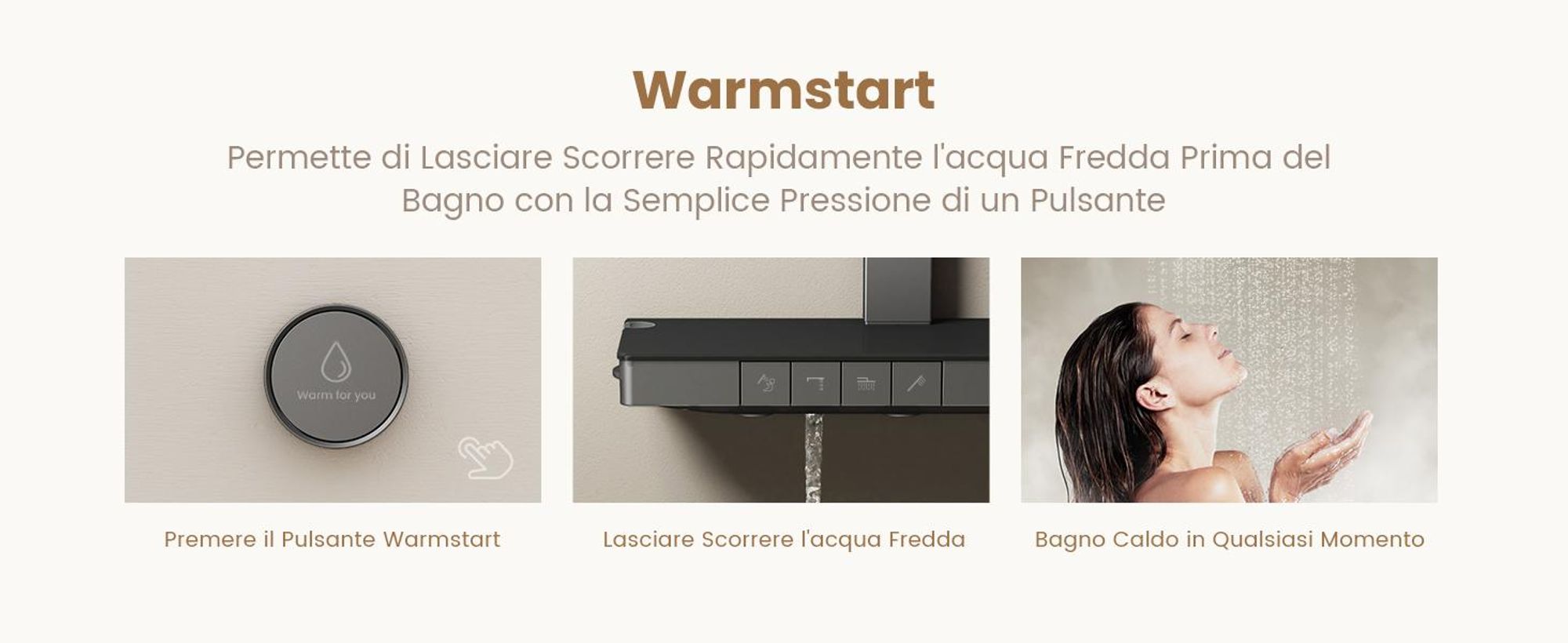 Sistema doccia EMKE® con termostato Antracite opaco con doccia per bambini, display digitale e filtro per il cloro 4 uscite Colonna doccia per famiglie F23
